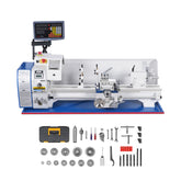 1.5‘’ Spindle Bore Metal Lathe Machine with DRO 10'' x 30'' High Precision Benchtop 0-2000 RPM Variable Speed Metal Working Machine 1.5HP Small Lathe without Stand
