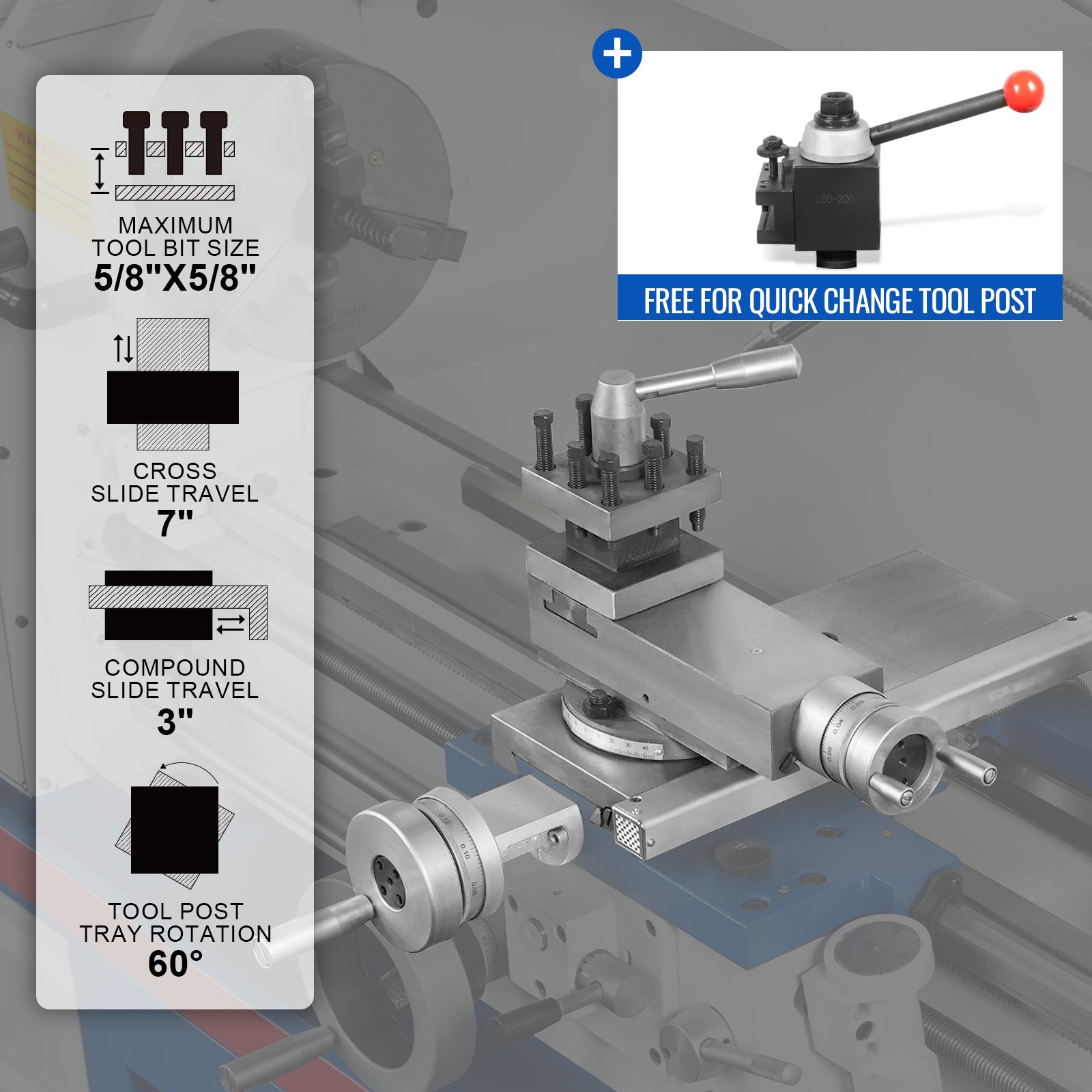 14" x 40" Industrial Metal Lathe Machine with Variable Speed DRO Gunsmith Gearhead Precision Turning Drilling Belt Drive