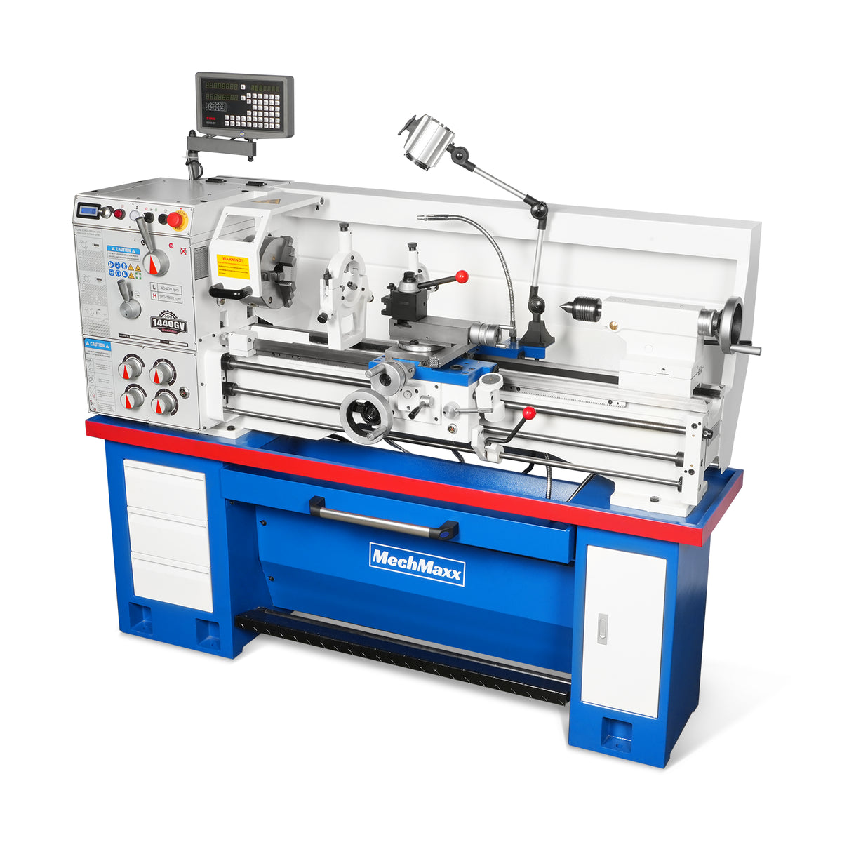14" x 40" Industrial Metal Lathe Machine with Variable Speed DRO Gunsmith Gearhead Precision Turning Drilling Belt Drive
