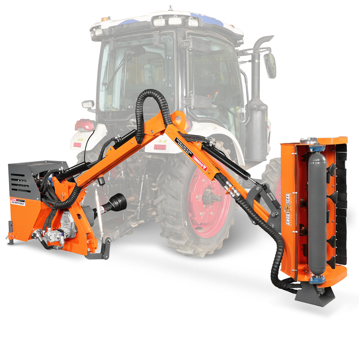 31.5" Remote control operation, Maximum Reach 11'2", 3-Point Boom Mower, Minimum 20hp, ERM80