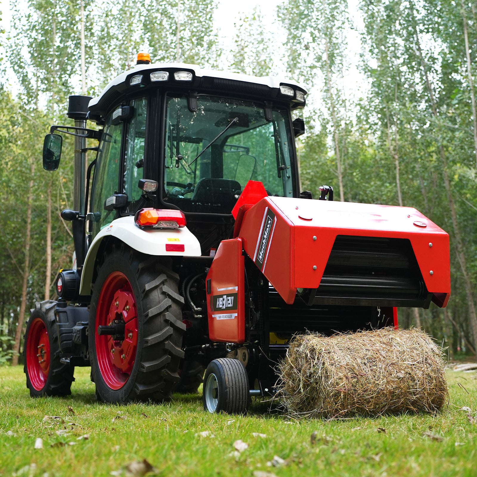 3-Point PTO Mini Round Hay Baler With Twine Wrap, 20" Diameter x 28" Width Bales, For 15-50hp Tractor, HB3120
