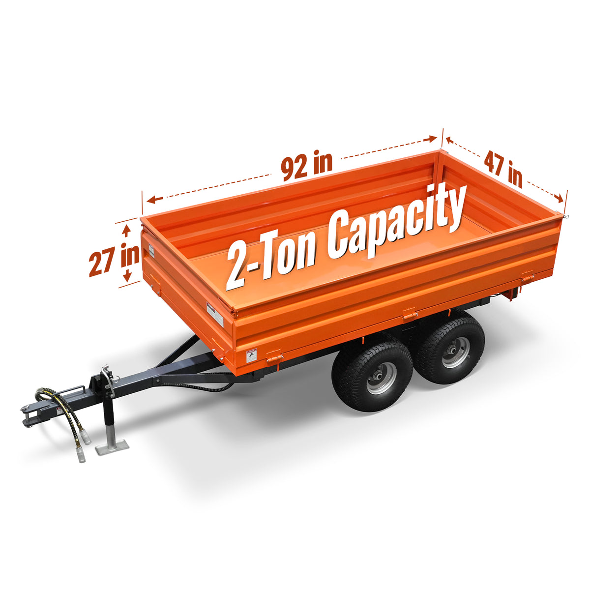 MechMaxx 2-Ton Capacity Heavy-Duty Dump Trailer, DT4X8