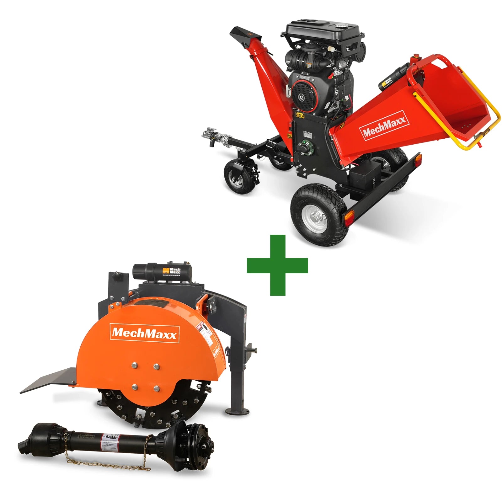 3-Point PTO Stump Grinder & 8 inch ZONSEN E-Start 1000cc 35hp Gas Powe
