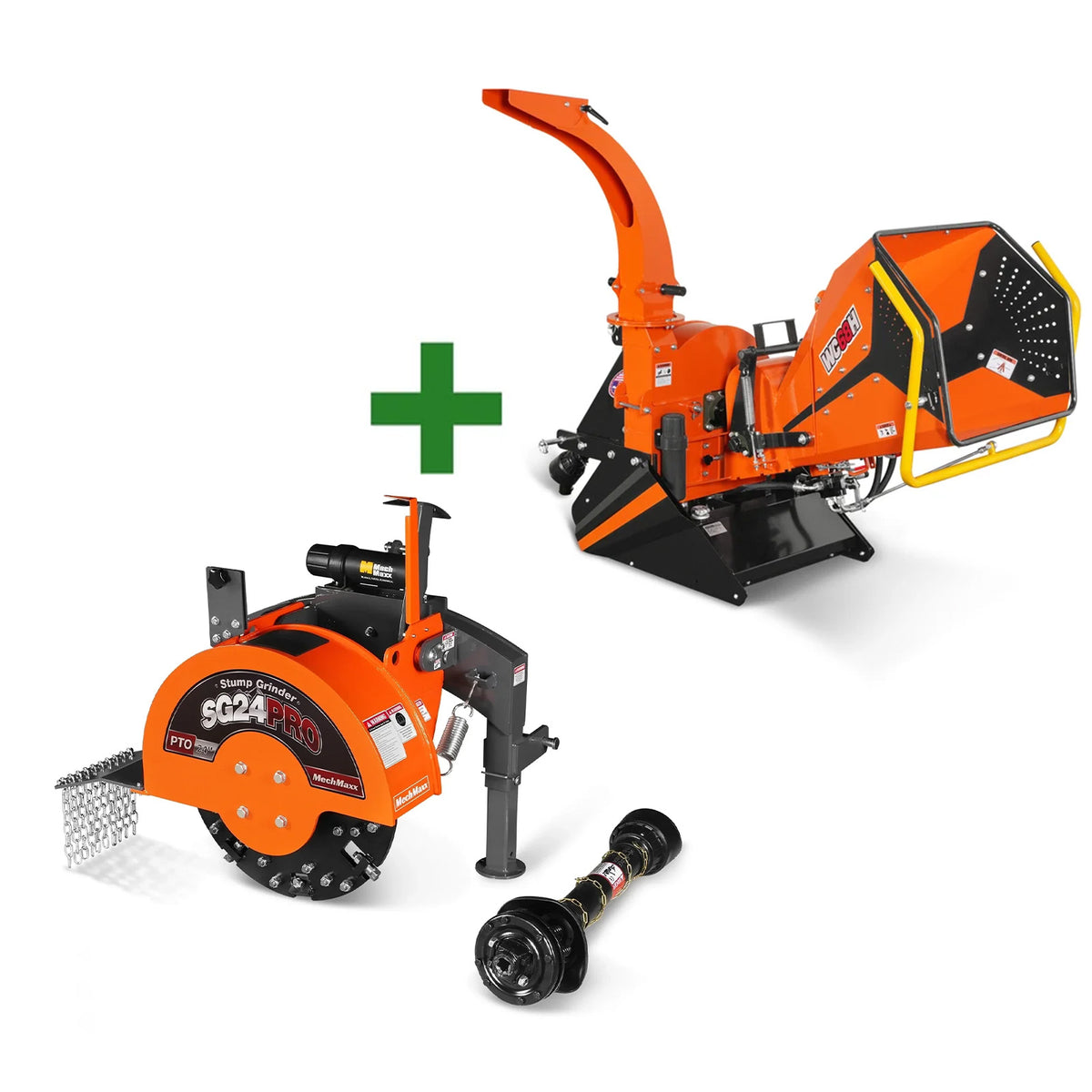 3-Point PTO Stump Grinder & 6", 3 Point Hydraulic PTO Wood Chipper Bundle, SG24PRO & WC68H