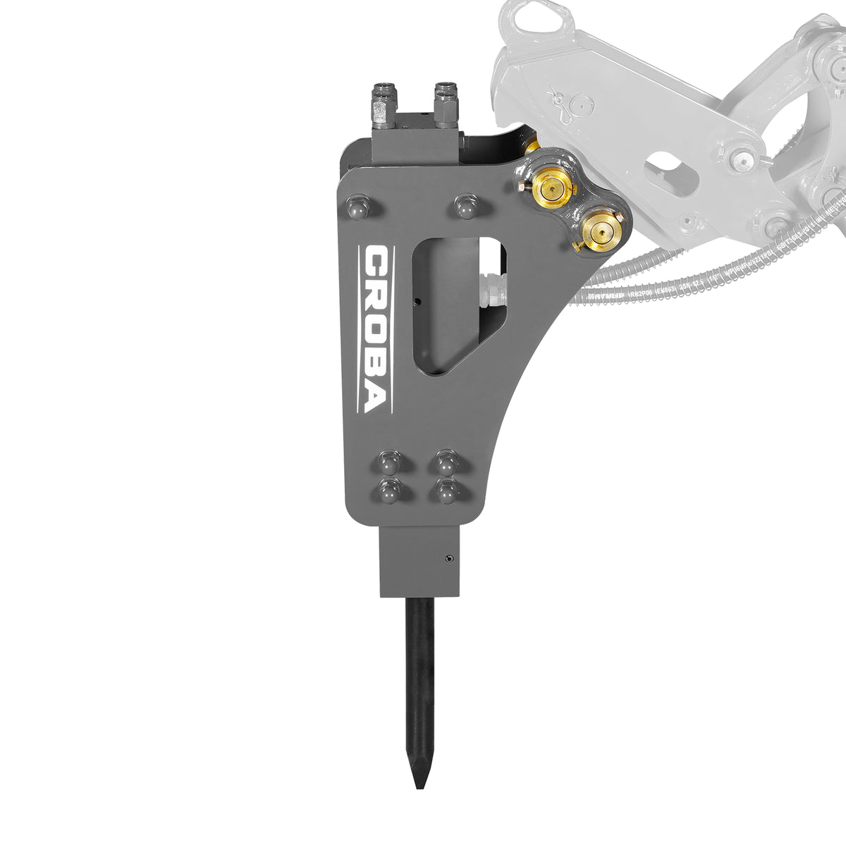 Hydraulic Breaker Hammer for Mini Compact Excavator MEC17, MEC17PRO, 360 J Impact Energy, 700-1200 Bpm (SKU: 150533; 150534)