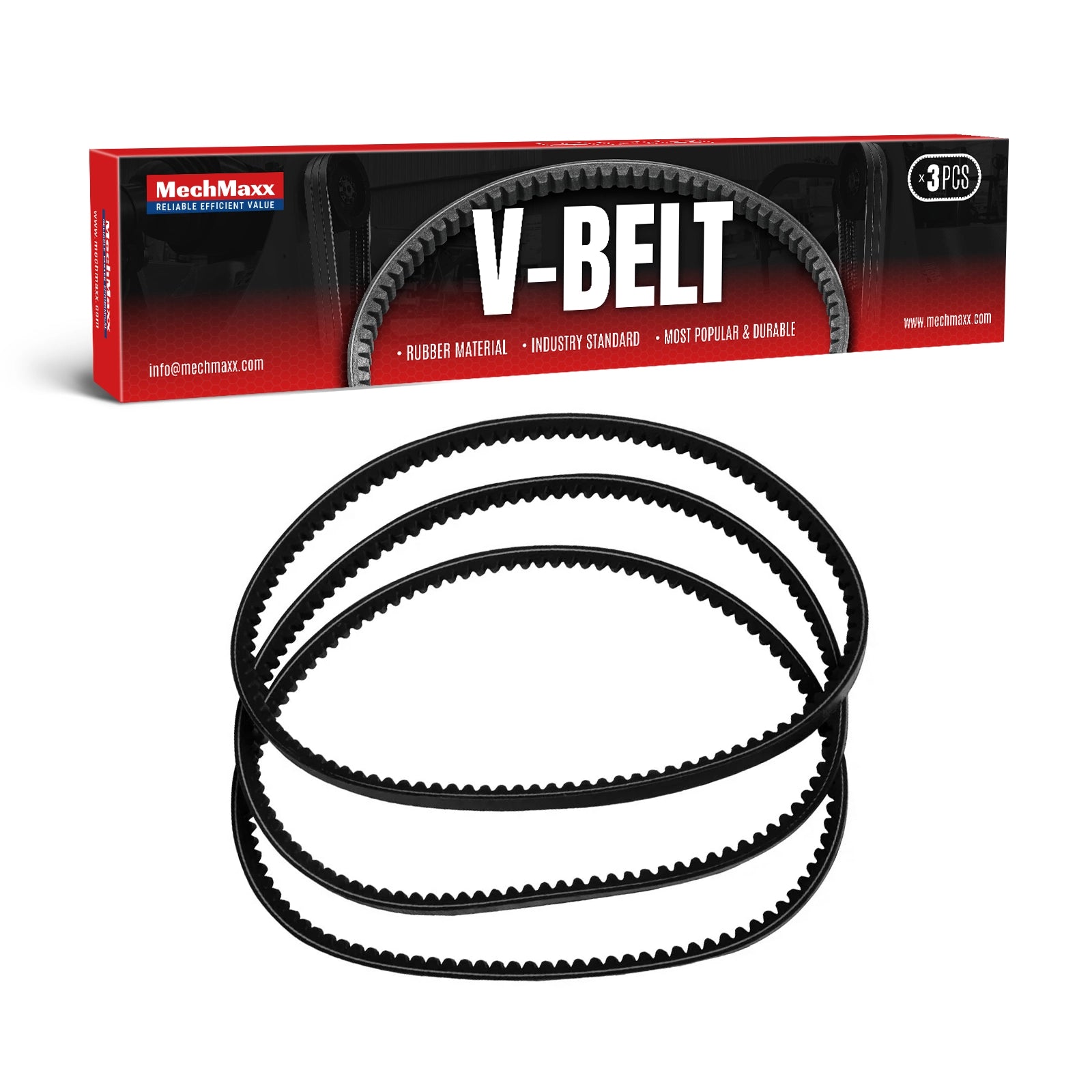 1 Pack / 3 Pcs ) V Belt For ATV Mower, 17*1016 (SKU 150149）