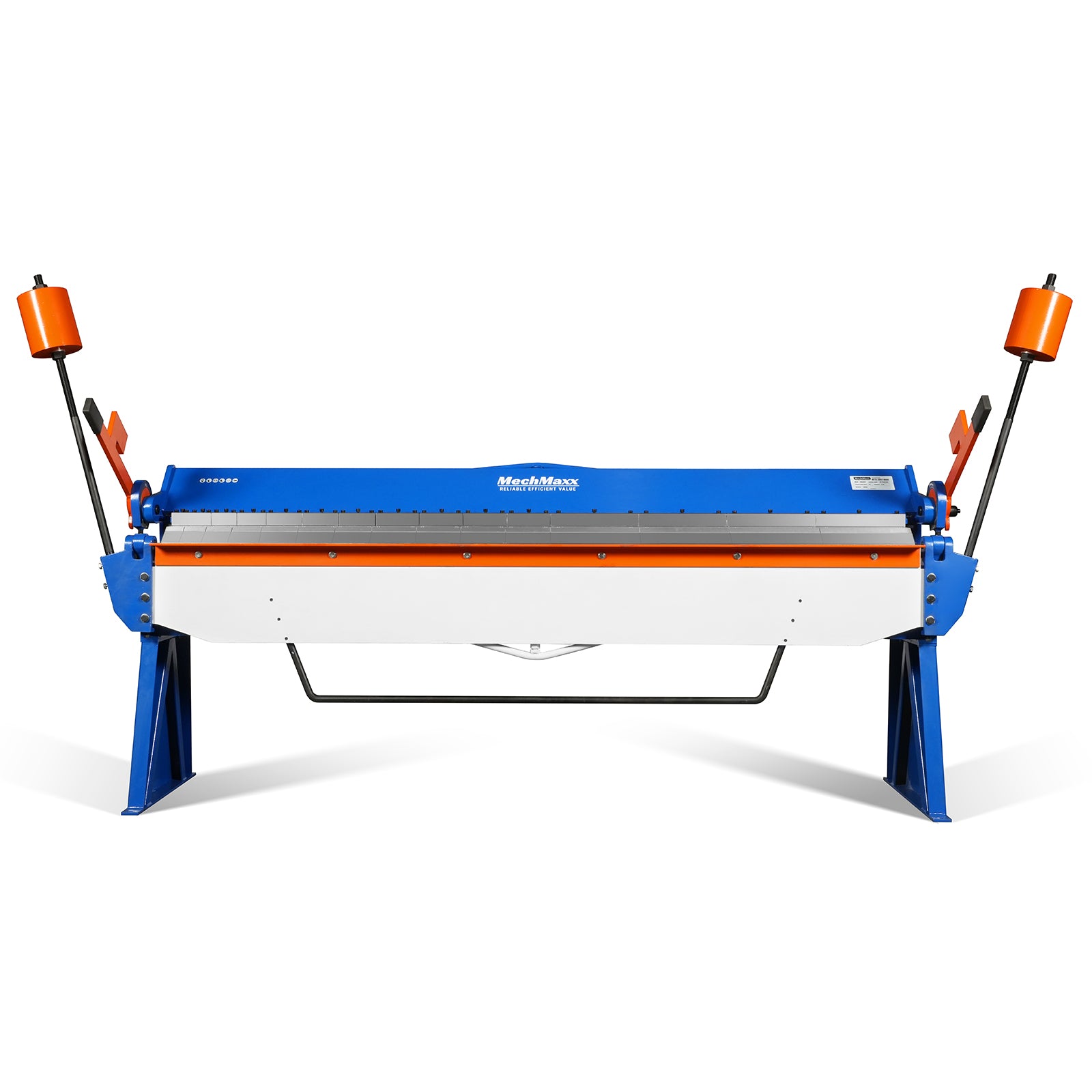 120-inch Manual Sheet Metal Brake - 14 Gauge Bending Capacity, Adjustable Fingers, Heavy-Duty Steel Construction, Precision Bending for Box and Pan