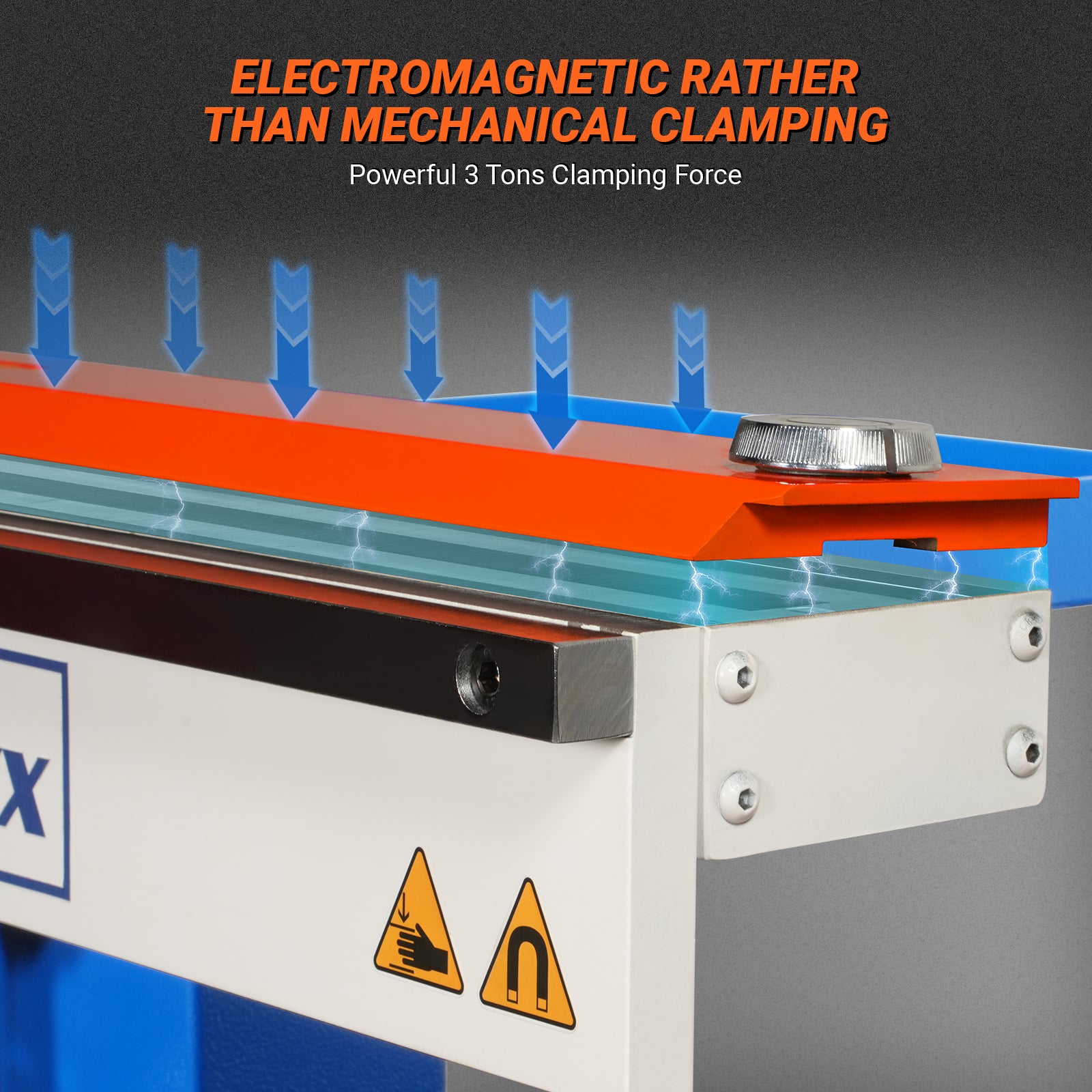 24'' Industrial Magnetic Pan and BOX Heavy Duty Sheet Metal Brake 20 Gauge Capacity Shear Press Brake, MSMB650E