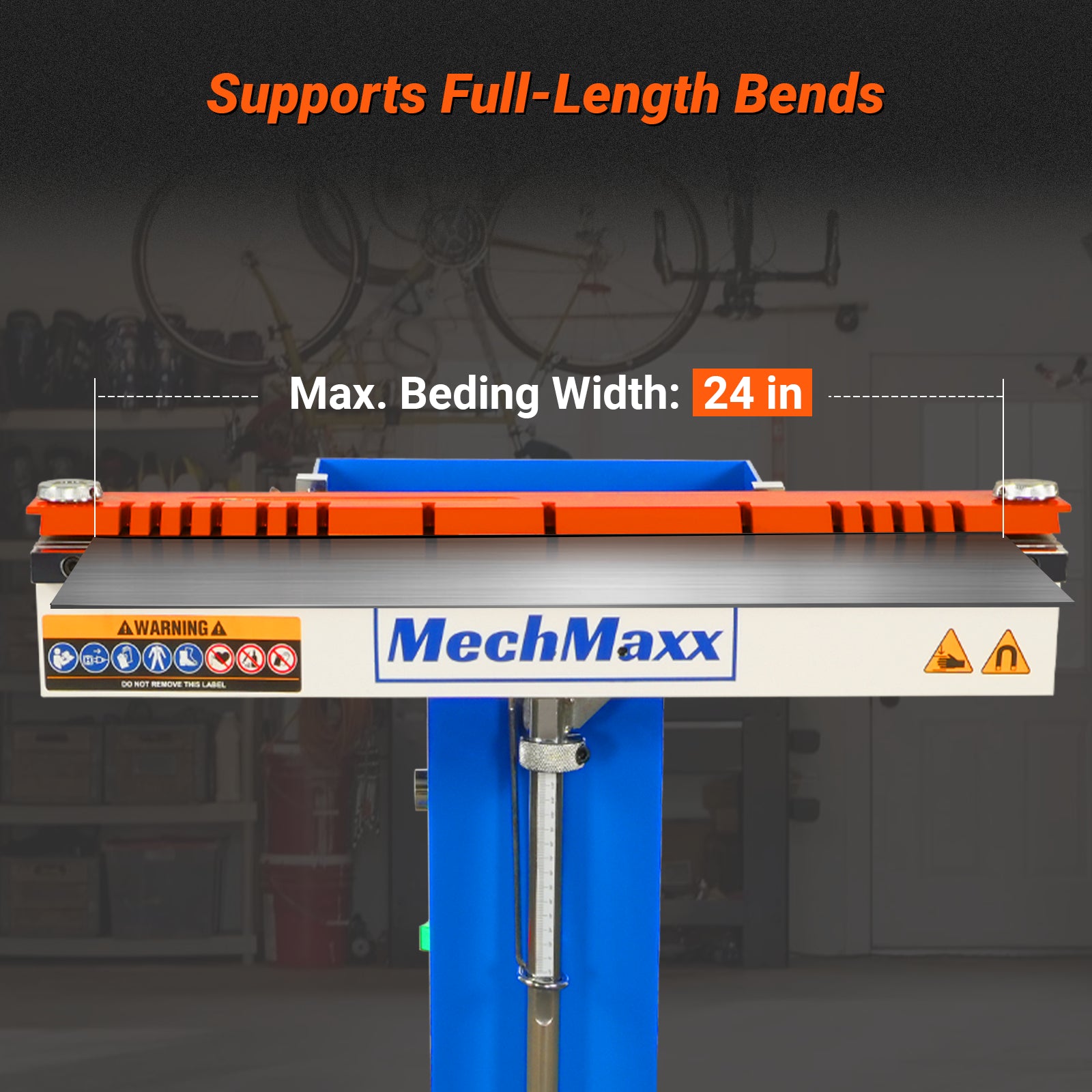 24'' Industrial Magnetic Pan and BOX Heavy Duty Sheet Metal Brake 20 Gauge Capacity Shear Press Brake, MSMB650E