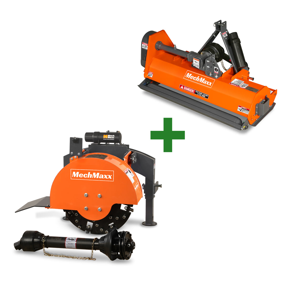 3-Point PTO Stump Grinder & 48'' PTO Flail Mower Combo,SG24&EFS48