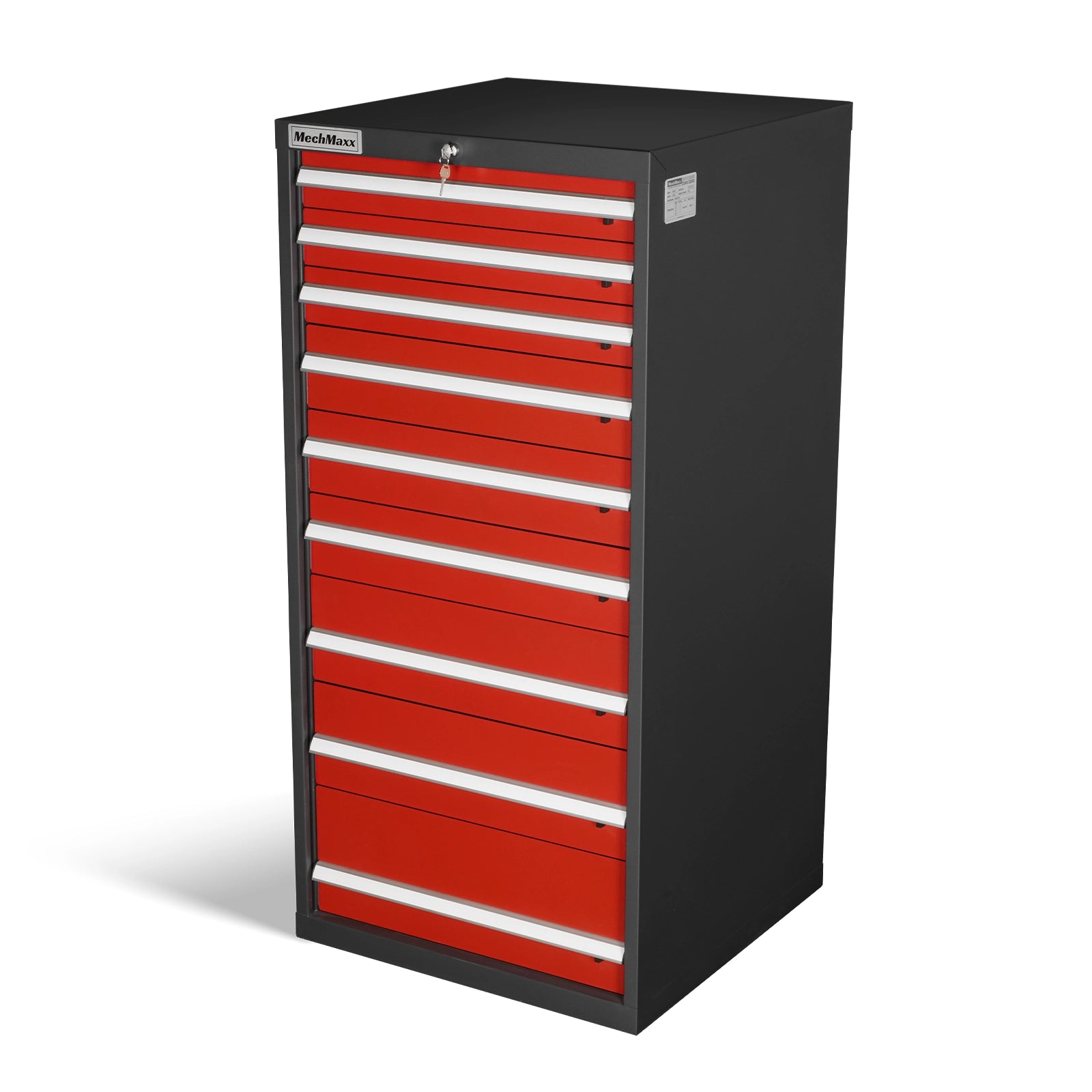 Heavy Duty Modular Drawer Cabinet – 9 Drawer Tool Storage Organizer, Steel Construction, 59" H x 28.5" W x 28.5" D