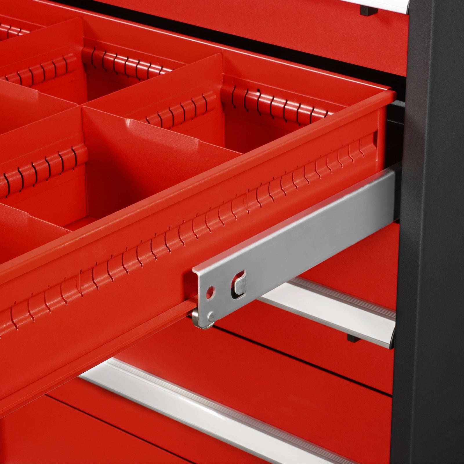 Heavy Duty Modular Drawer Cabinet – 9 Drawer Tool Storage Organizer, Steel Construction, 59" H x 28.5" W x 28.5" D