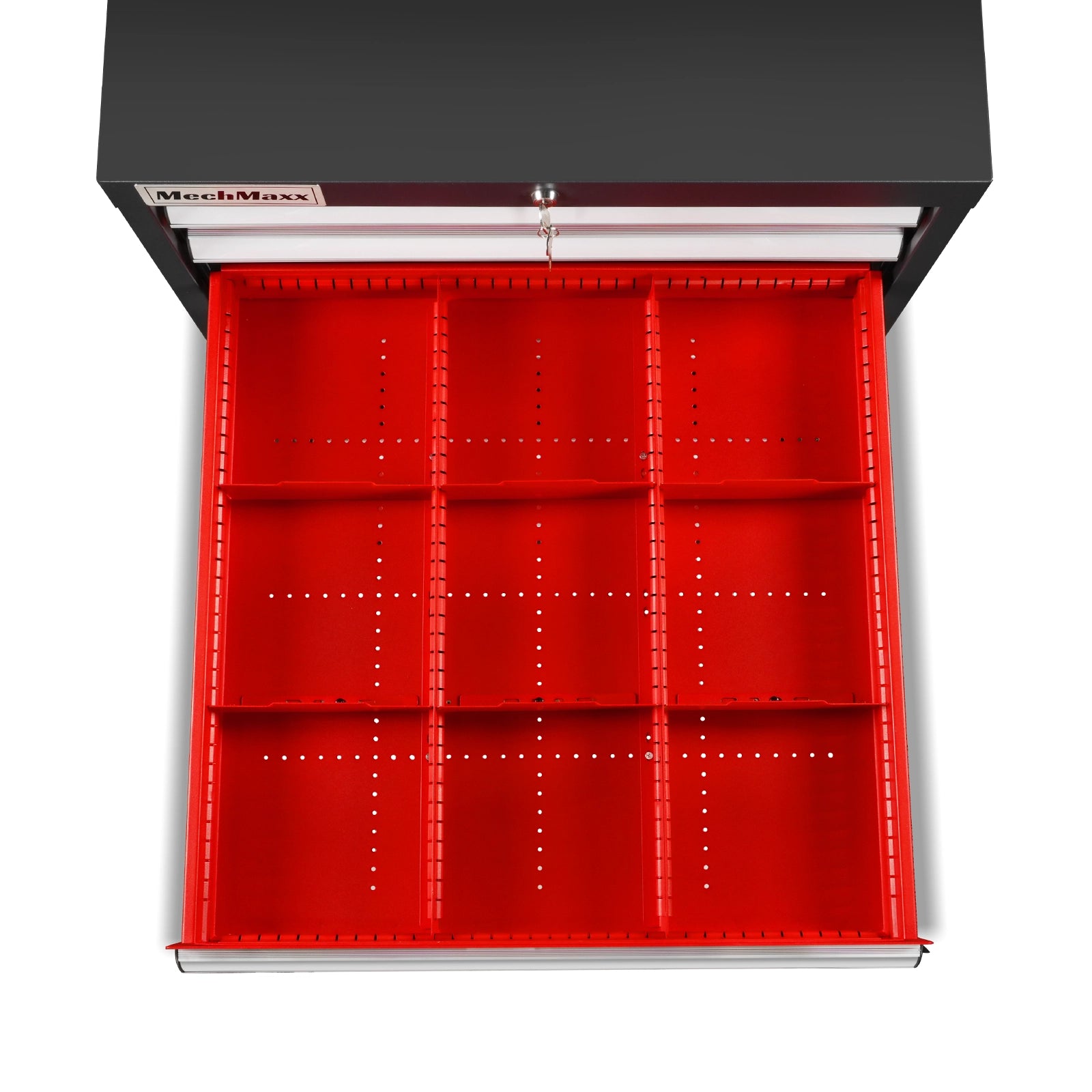 Heavy Duty Modular Drawer Cabinet – 10 Drawer Tool Storage Organizer, Steel Construction, 59" H x 28.5" W x 28.5" D