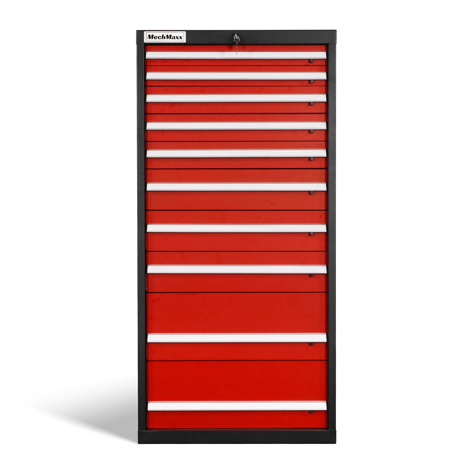 Heavy Duty Modular Drawer Cabinet – 10 Drawer Tool Storage Organizer, Steel Construction, 59" H x 28.5" W x 28.5" D