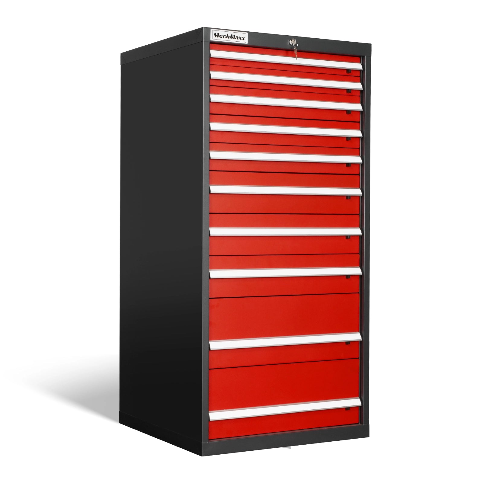 Heavy Duty Modular Drawer Cabinet – 10 Drawer Tool Storage Organizer, Steel Construction, 59" H x 28.5" W x 28.5" D