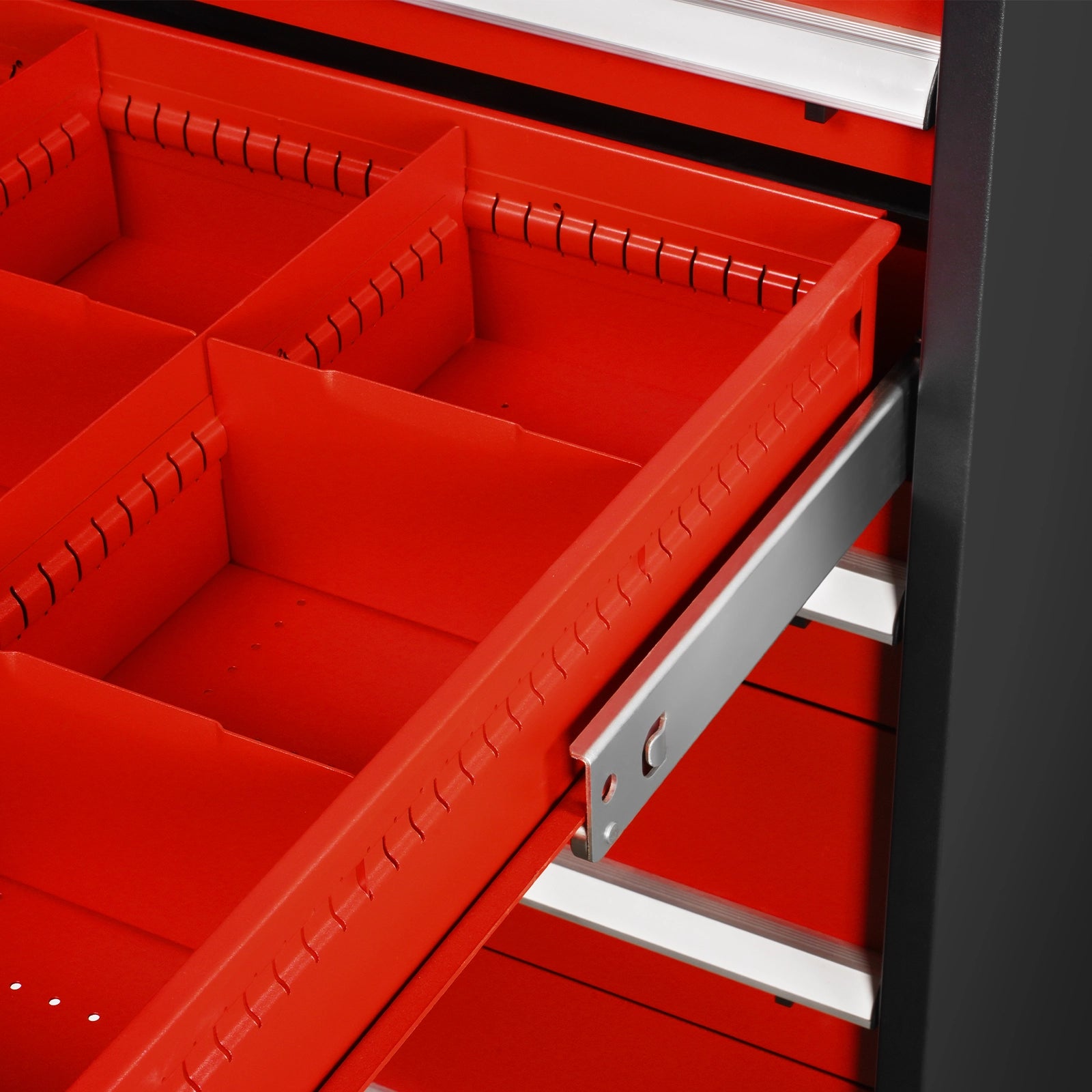 Heavy Duty Modular Drawer Cabinet – 11 Drawer Tool Storage Organizer, Steel Construction, 59" H x 28.5" W x 28.5" D