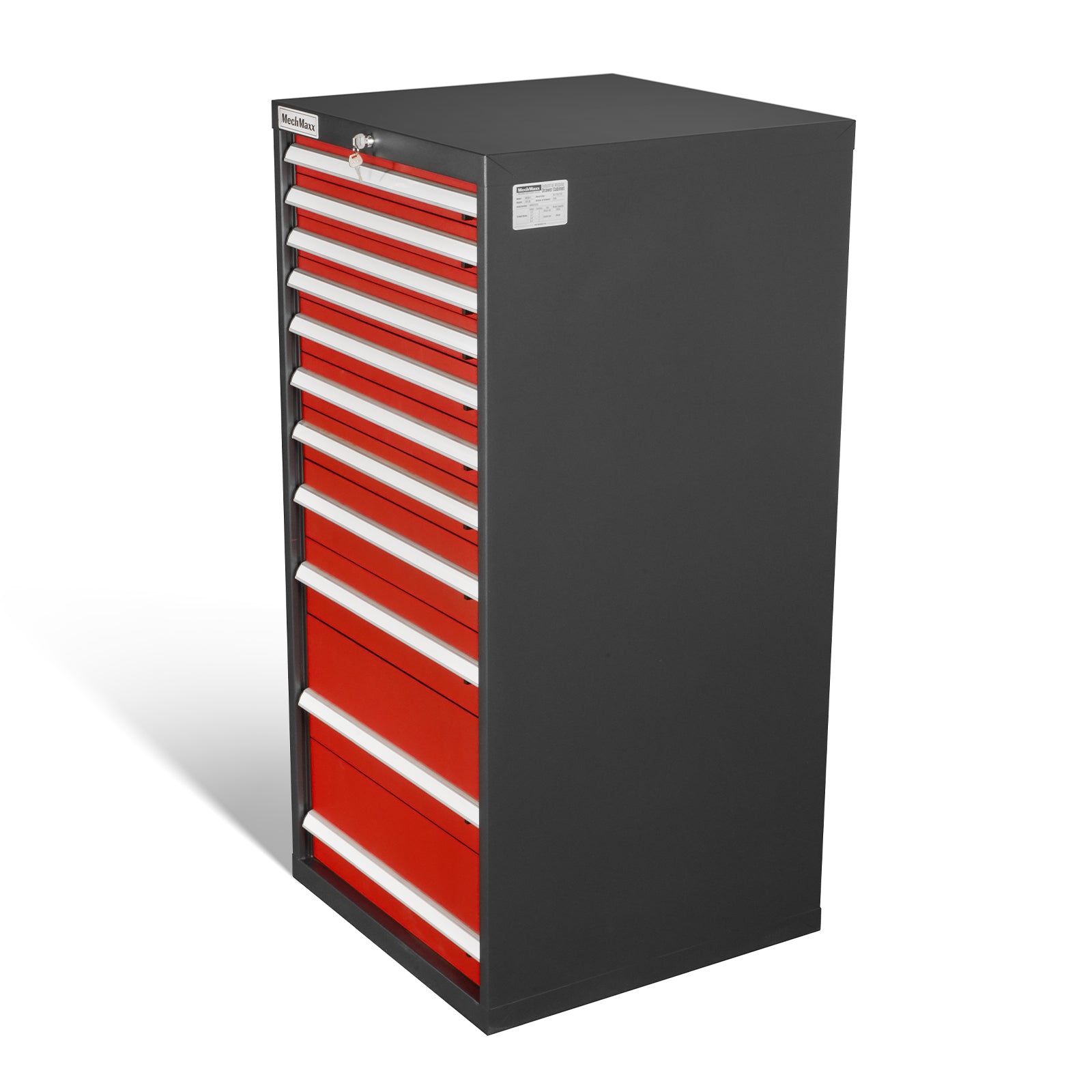 Heavy Duty Modular Drawer Cabinet – 11 Drawer Tool Storage Organizer, Steel Construction, 59" H x 28.5" W x 28.5" D