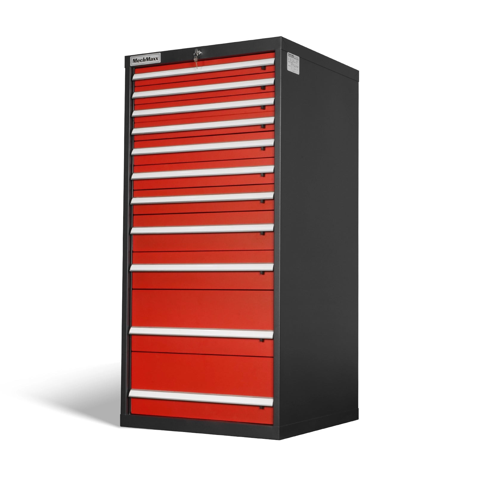 Heavy Duty Modular Drawer Cabinet – 11 Drawer Tool Storage Organizer, Steel Construction, 59" H x 28.5" W x 28.5" D