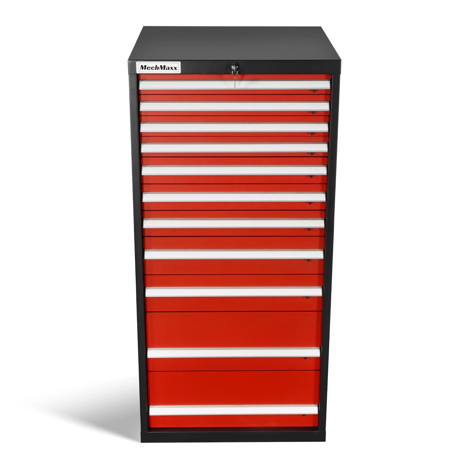 Heavy Duty Modular Drawer Cabinet – 11 Drawer Tool Storage Organizer, Steel Construction, 59" H x 28.5" W x 28.5" D