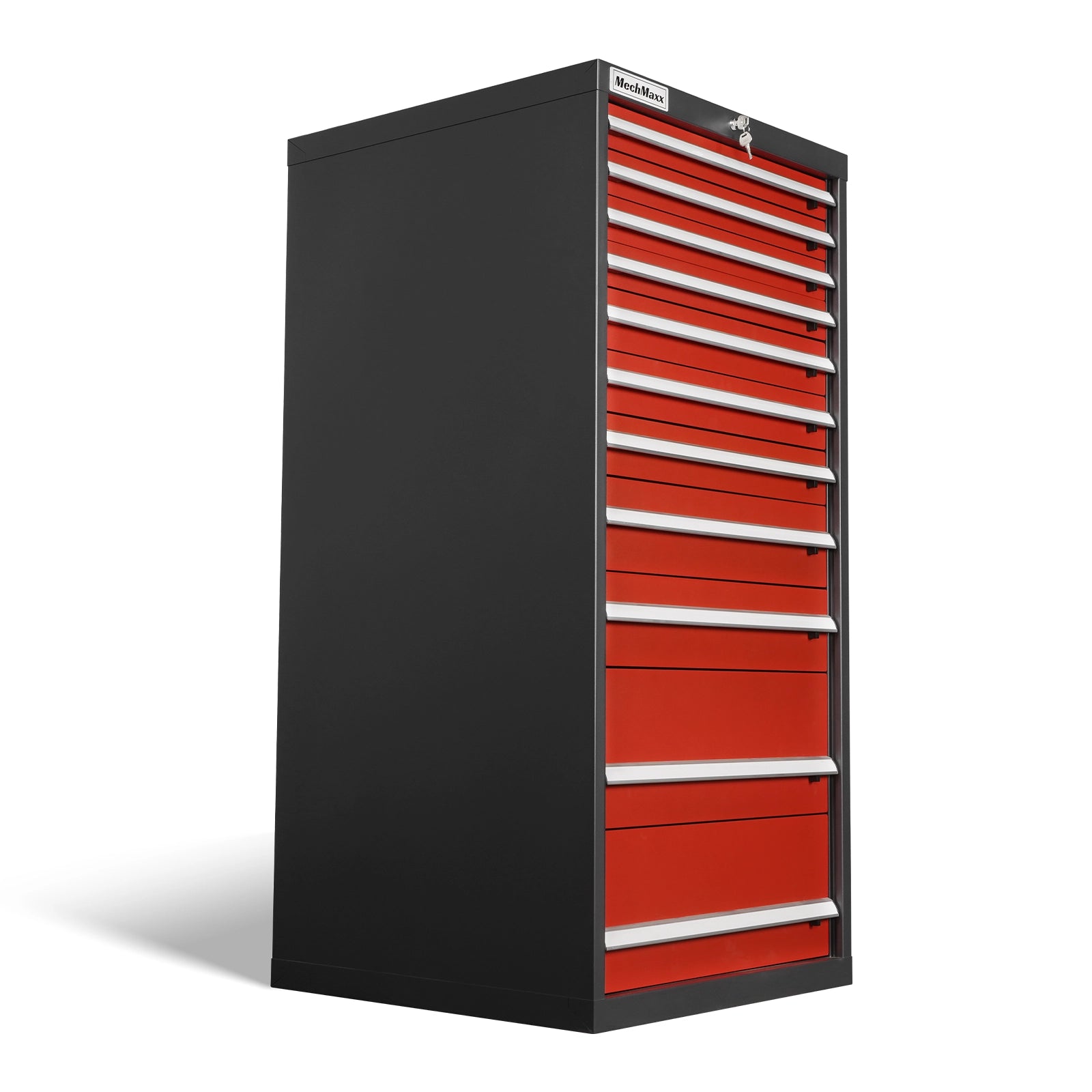 Heavy Duty Modular Drawer Cabinet – 11 Drawer Tool Storage Organizer, Steel Construction, 59" H x 28.5" W x 28.5" D