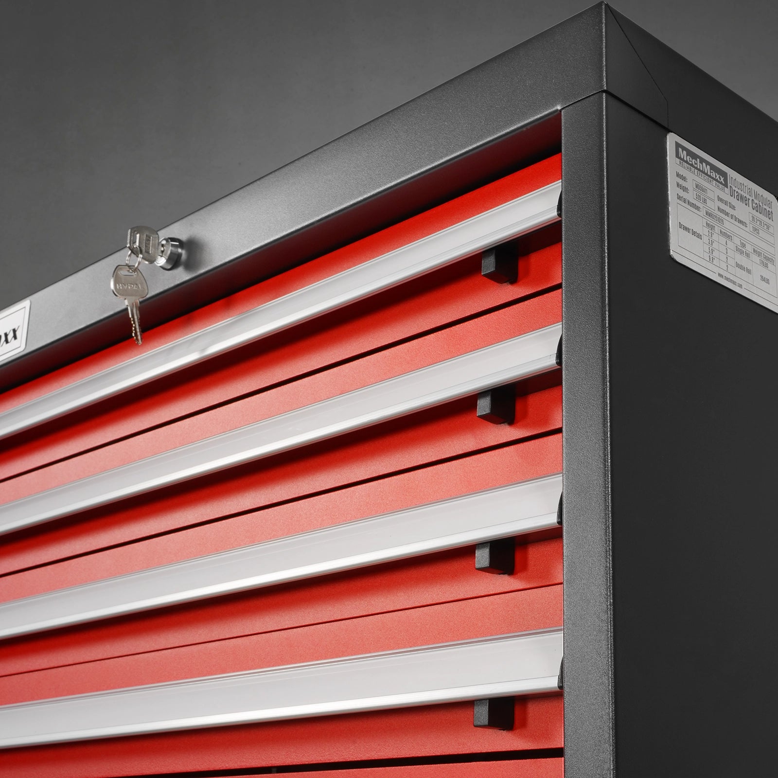 Heavy Duty Modular Drawer Cabinet – 9 Drawer Tool Storage Organizer, Steel Construction, 59" H x 28.5" W x 28.5" D