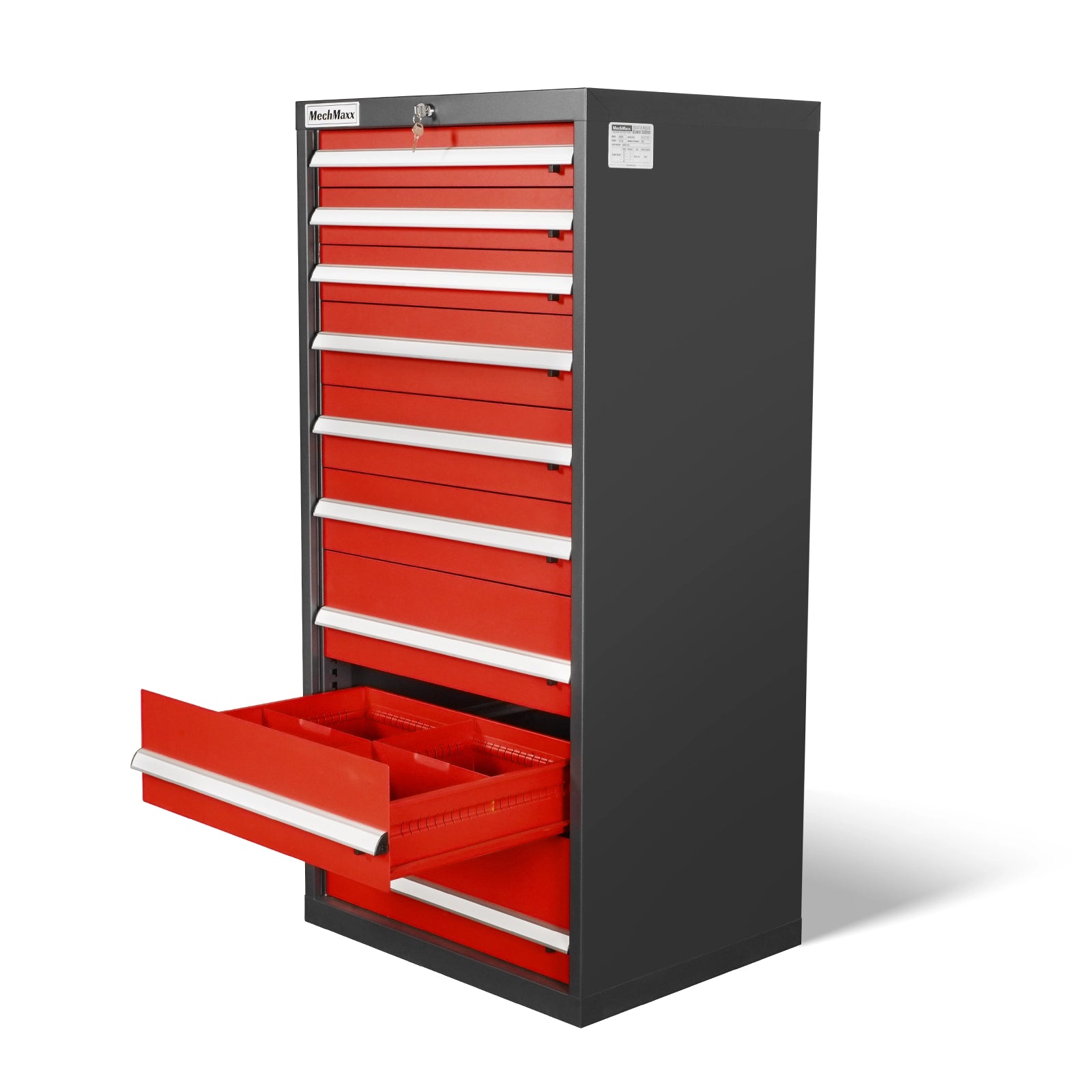 Heavy Duty Modular Drawer Cabinet – 9 Drawer Tool Storage Organizer, Steel Construction, 59" H x 28.5" W x 22.5" D