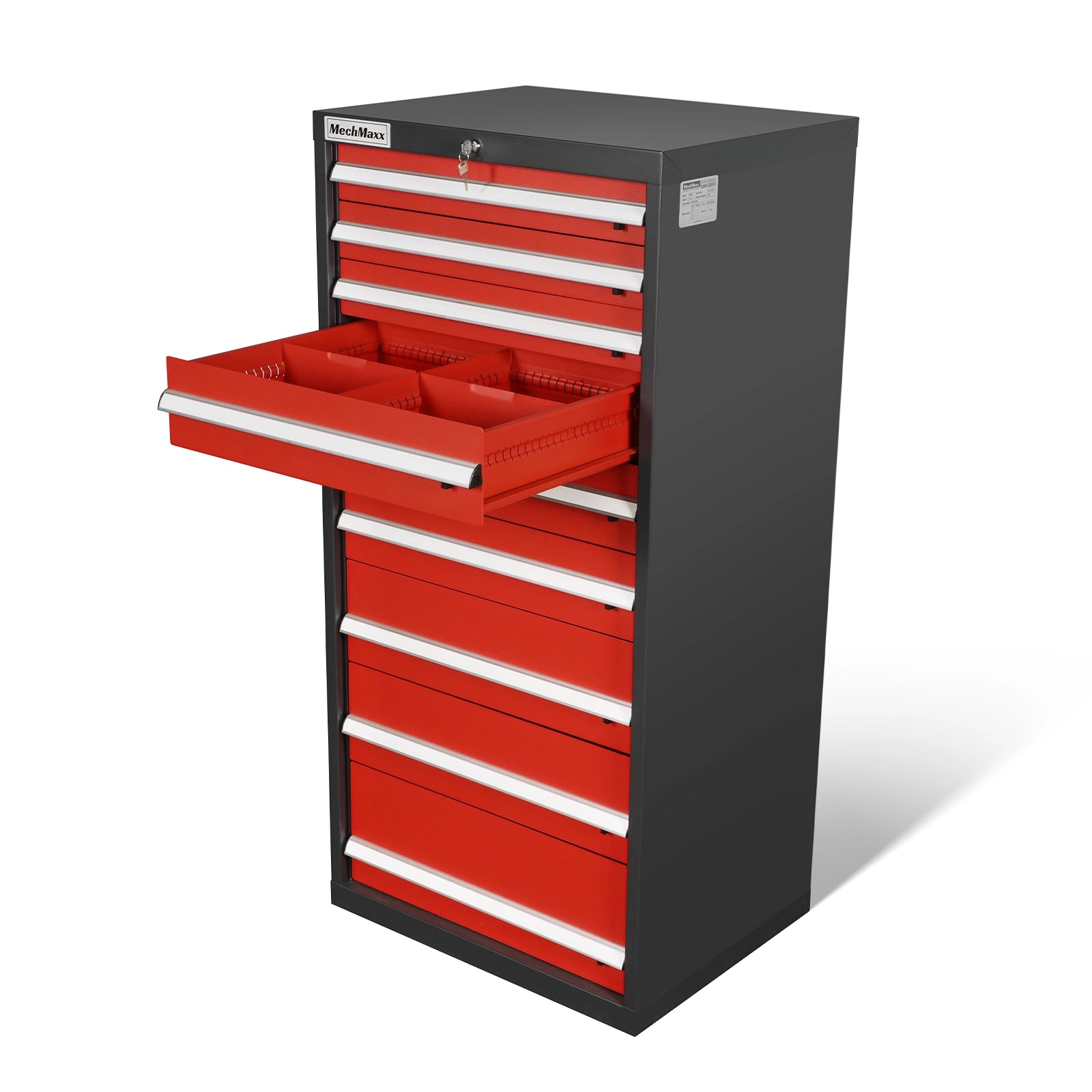 Heavy Duty Modular Drawer Cabinet – 9 Drawer Tool Storage Organizer, Steel Construction, 59" H x 28.5" W x 22.5" D