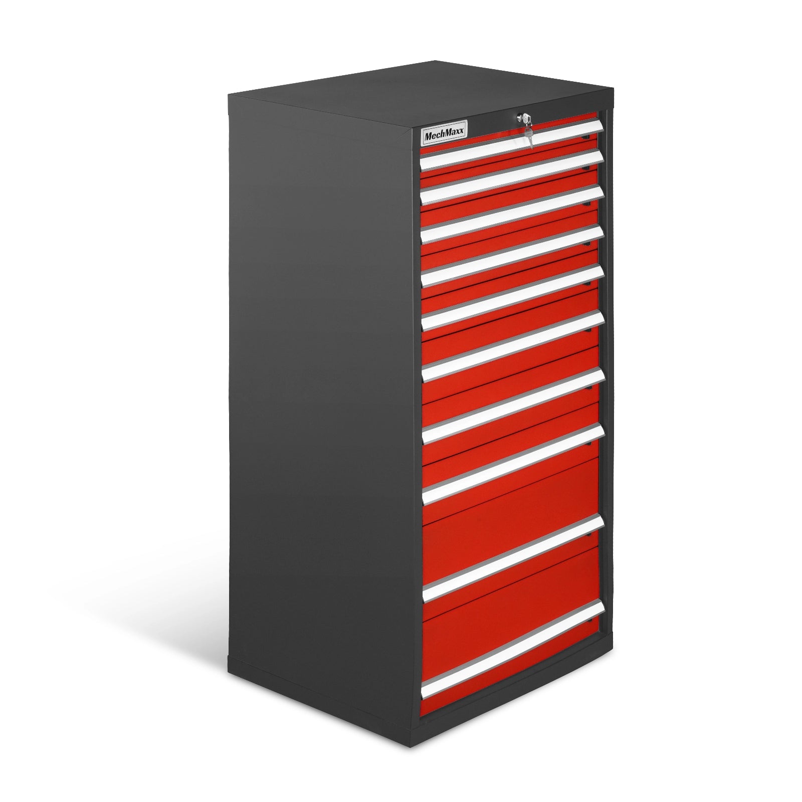 Heavy Duty Modular Drawer Cabinet – 11 Drawer Tool Storage Organizer, Steel Construction, 59" H x 28.5" W x 22.5" D