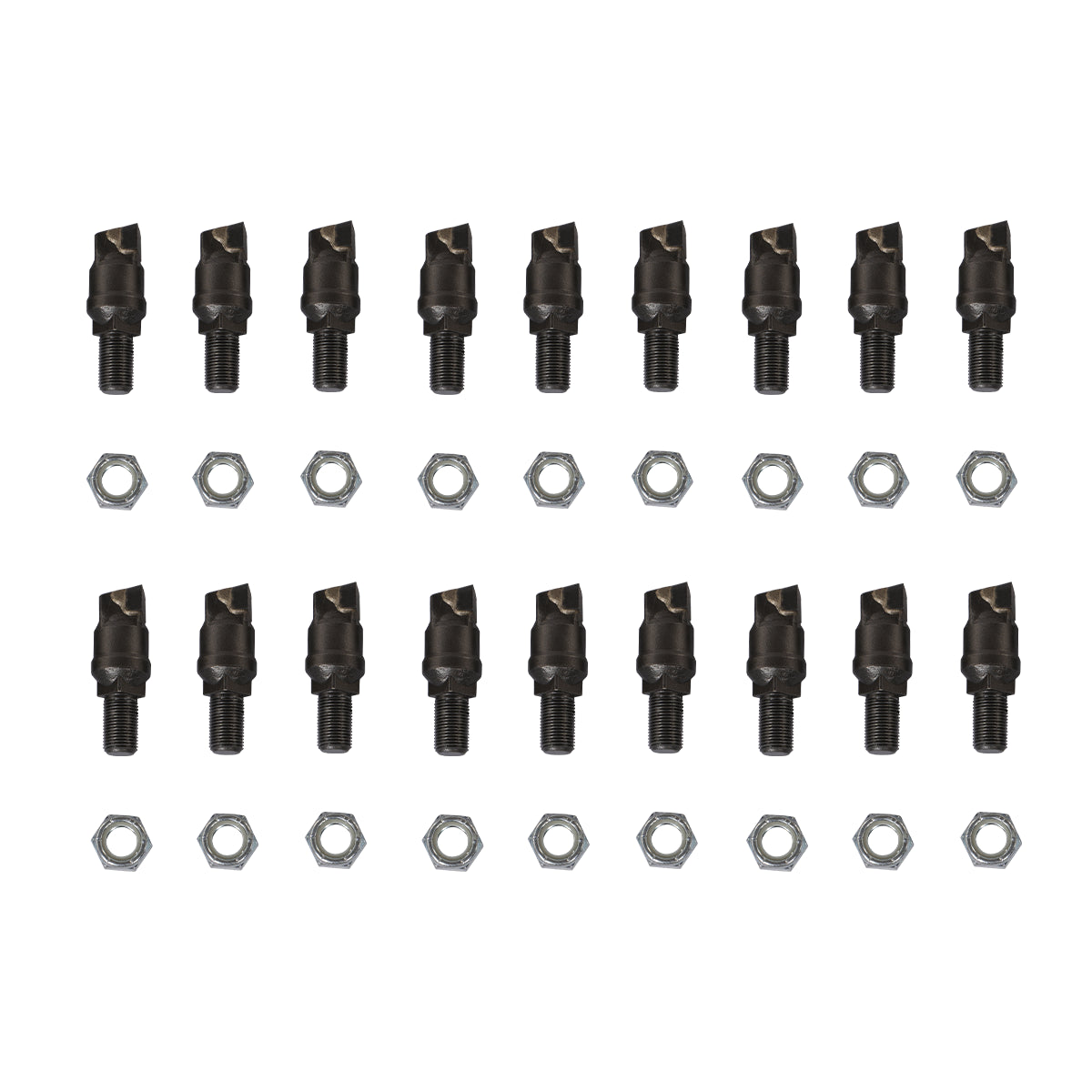 ( 1 Pack / 18 Pcs ) Teeth and Nut for Stump Grinder SG24; SG61; SG30PRO, 1 Pack 18 teeth (SKU: 150151;150151G;150501;150181)