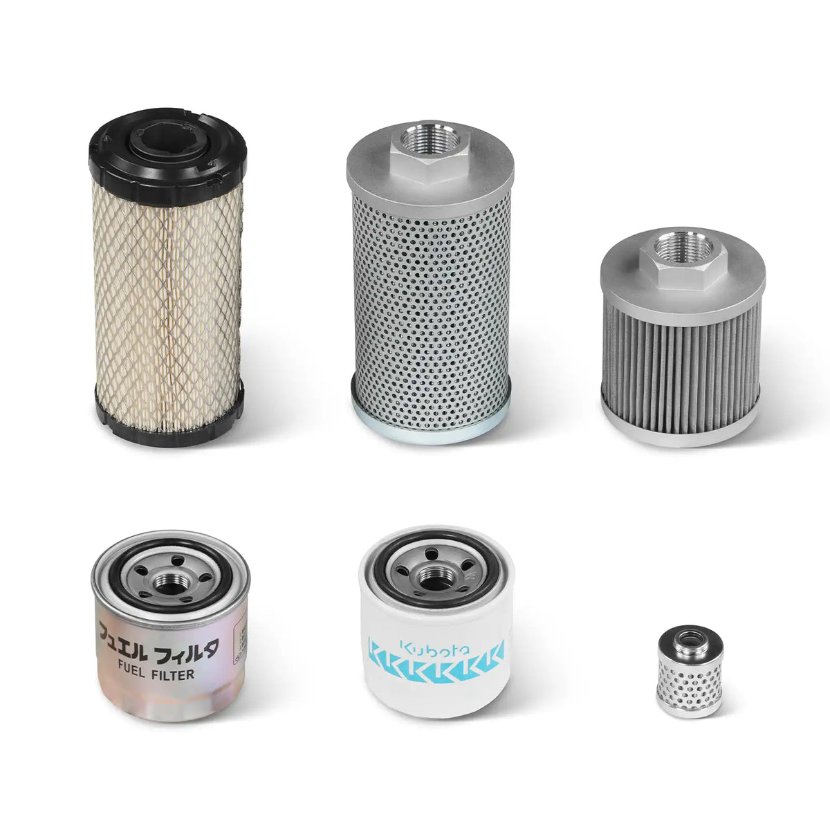 ( 1 Pack / 6 Pcs ) Filter Element Set for Mini Compact Excavator MEC17 (SKU: 150533, 150534)