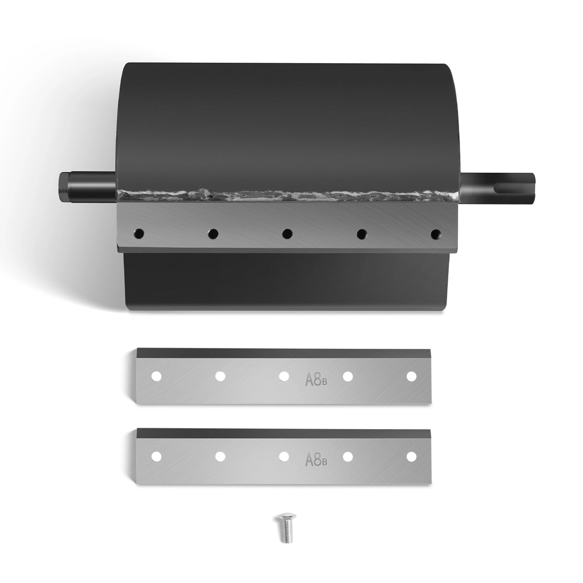 Cutter Barrel and 2 Blades for Wood Chipper GS650 (SKU: 110100; 110101)