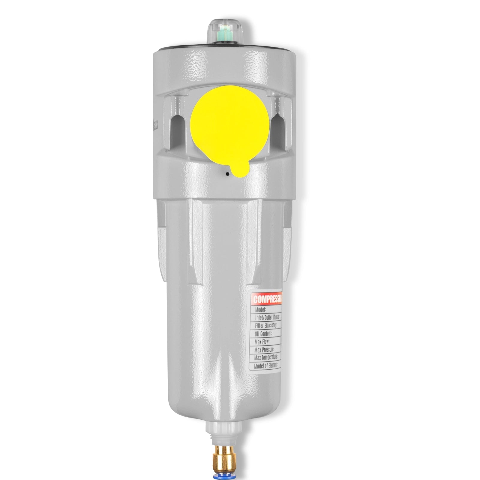 53 CFM Compressed Air Oil-Water Separator Precision Filter,0.01μm,Oil Content 0.01ppm, With Auto Drain, Pressure Indicator