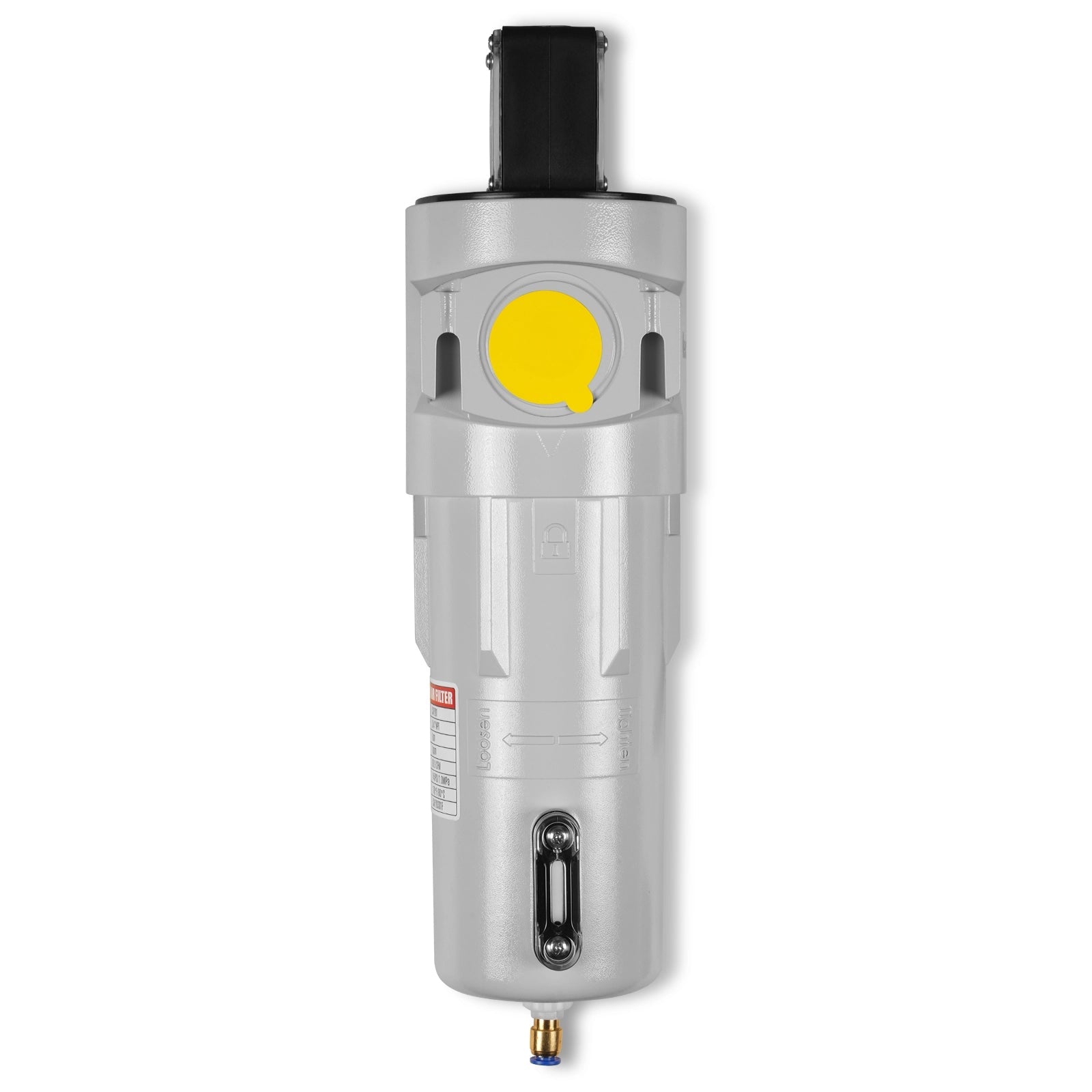 99 CFM CompreH2:K2ater Separator Precision Filter,1μm,Oil Content 1ppm, With Auto Drain, Pressure Gauge