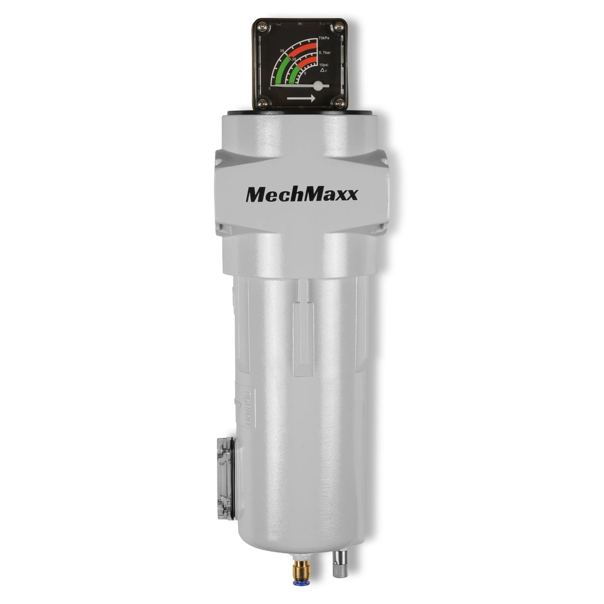 127 CFM Compressed Air Oil-Water Separator Precision Filter,1μm,Oil Content 1ppm, With Auto Drain, Pressure Gauge