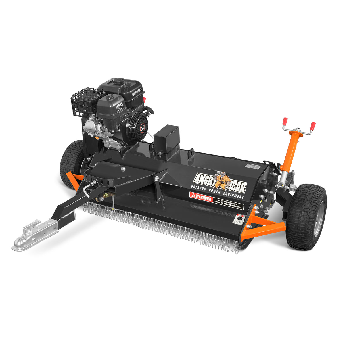 MechMaxx 48" Tow-Behind ATV Offset Flail Mower, 15HP 459cc E-start Gas Engine Powered; Adjustable Mowing Height, ATV120