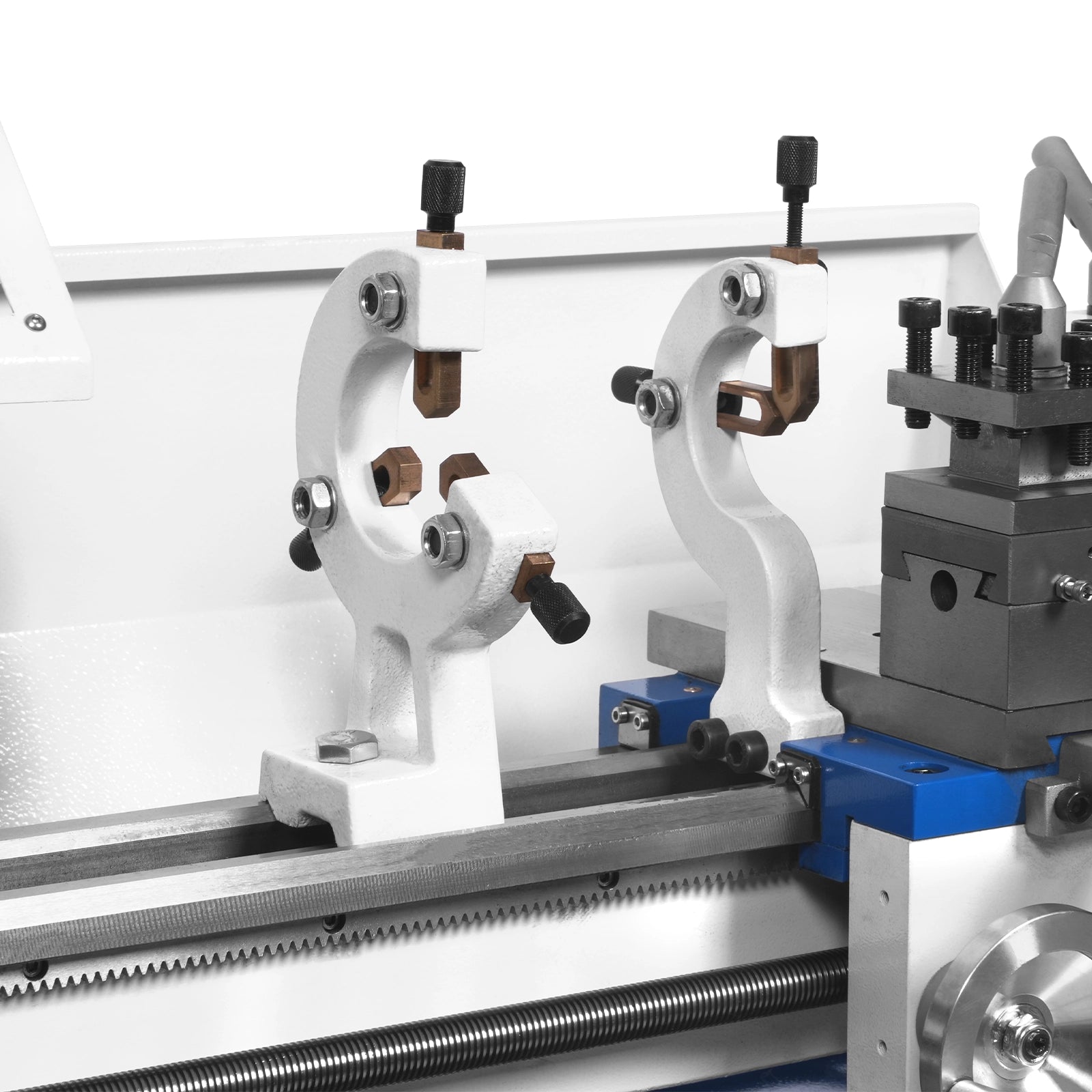 1.5‘’ Spindle Bore Metal Lathe Machine with DRO 8'' x 16'' High Precision Mini 1.5HP Benchtop 0-2500 RPM Variable Speed Metal Working Machine 1.5‘’ Spindle Bore Small Lathe without Stand