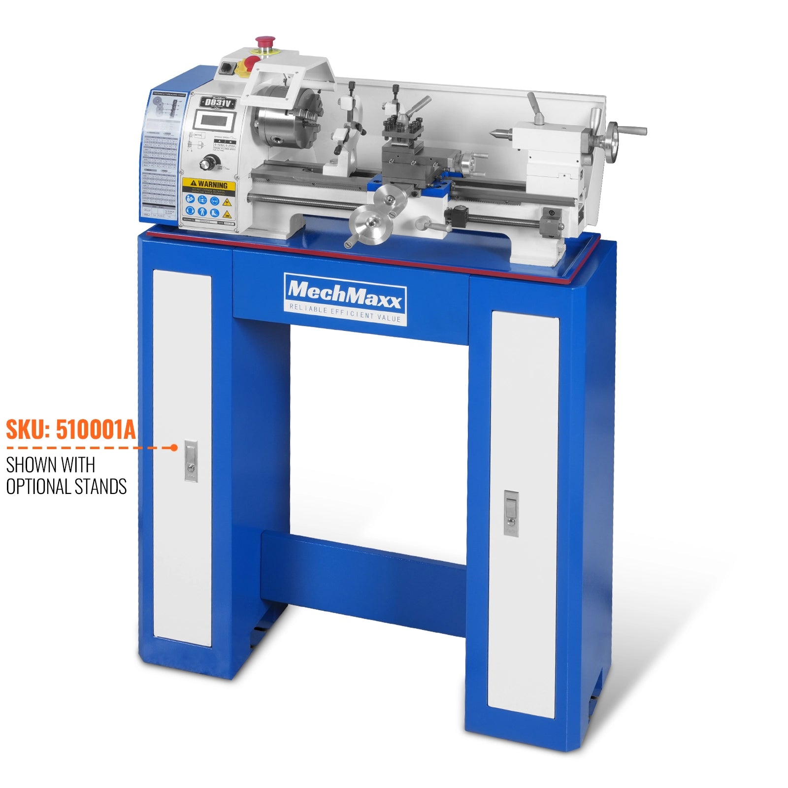 1.5‘’ Spindle Bore Metal Lathe Machine 8'' x 16'' High Precision Brushless Motor Mini 1.5HP Benchtop 0-2500 RPM Variable Speed Metal Working Machine 1.5‘’ Spindle Bore Small Lathe without Stand