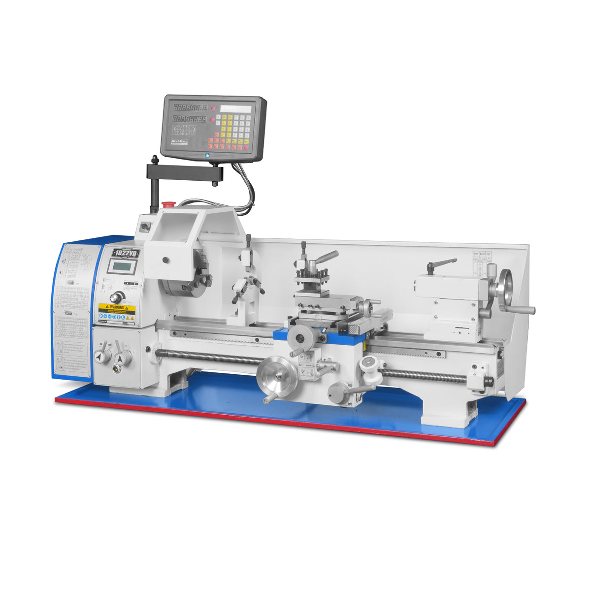 10'' x 22'' Industrial Metal Lathe Machine with DRO High Precision Benchtop 1.5HP Brushless Motor 0-2000 RPM Variable Speed Metal Working Machine Small Lathe without Stand