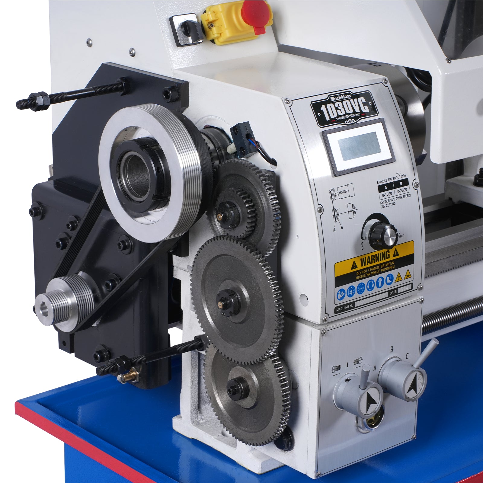 1.5 HP 10'' x 30'' Combination Lathe Milling Drilling Machine, 1.5'' Spindle Bore, 0-2000 RPM Variable Speed, High Precision Benchtop Lathe for Metalworking – Without Stand
