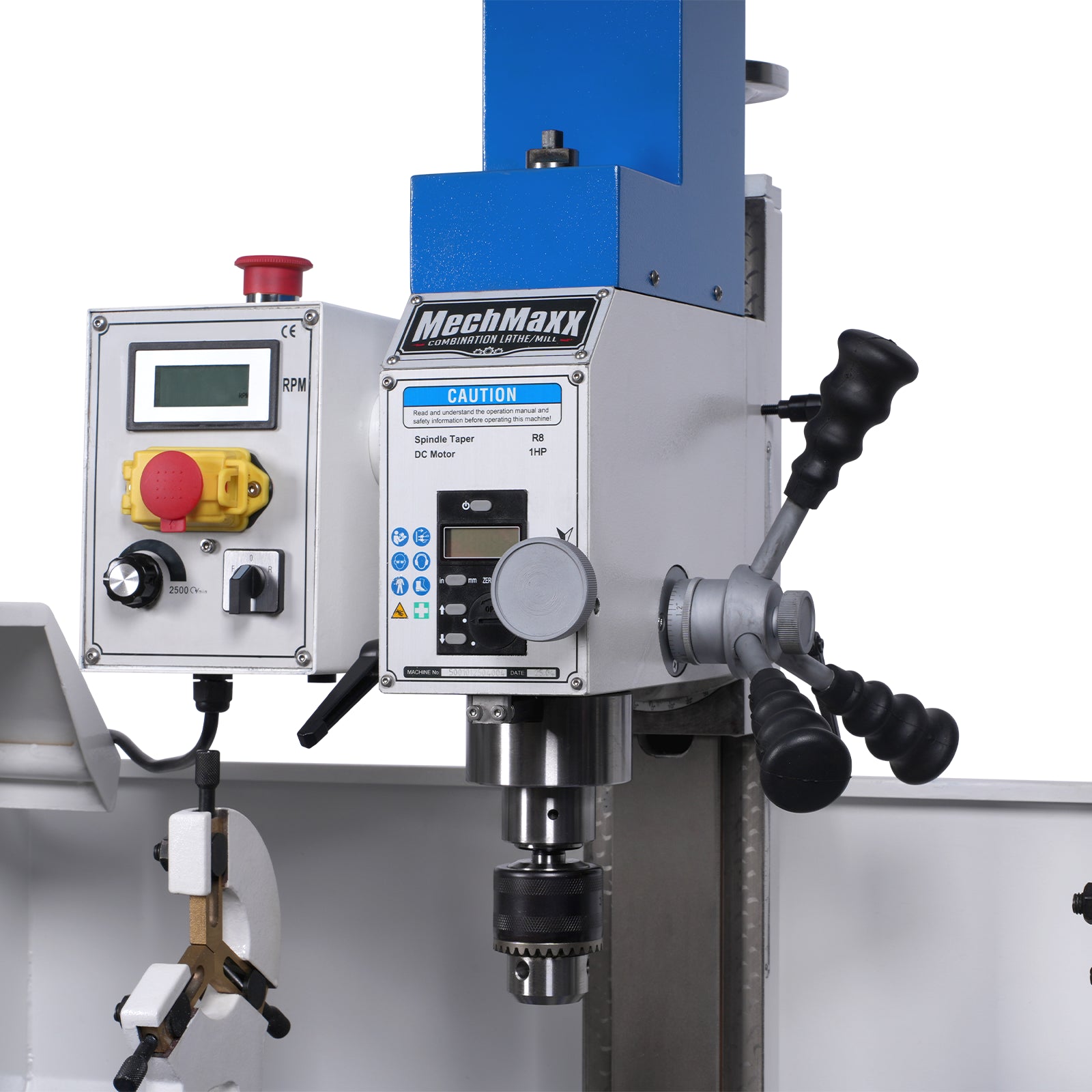 1.5 HP 10'' x 30'' Combination Lathe Milling Drilling Machine, 1.5'' Spindle Bore, 0-2000 RPM Variable Speed, High Precision Benchtop Lathe for Metalworking – Without Stand