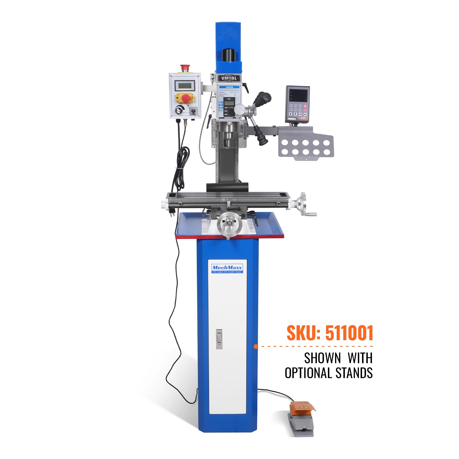 6"x20'' Benchtop Mill Drill Machine with DRO Brushless Motor, Variable Speed, R8 Spindle, 1 HP, 110V, Compact Milling Drilling Tool for Garage Shop, DIY Metalworking without Stand
