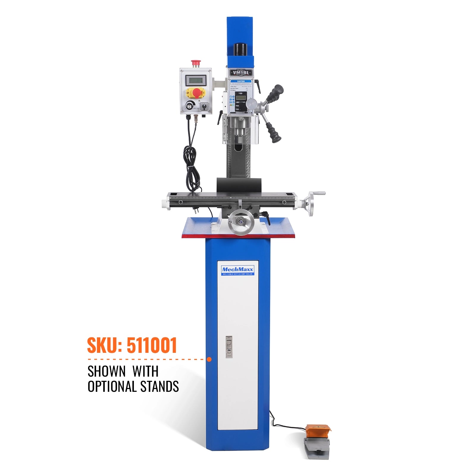 6"x20'' Benchtop Mill Drill Machine, Variable Speed, R8 Spindle, 1 HP, 110V, Brushless Motor Compact Milling Drilling Tool for Garage Shop, DIY Metalworking without Stand