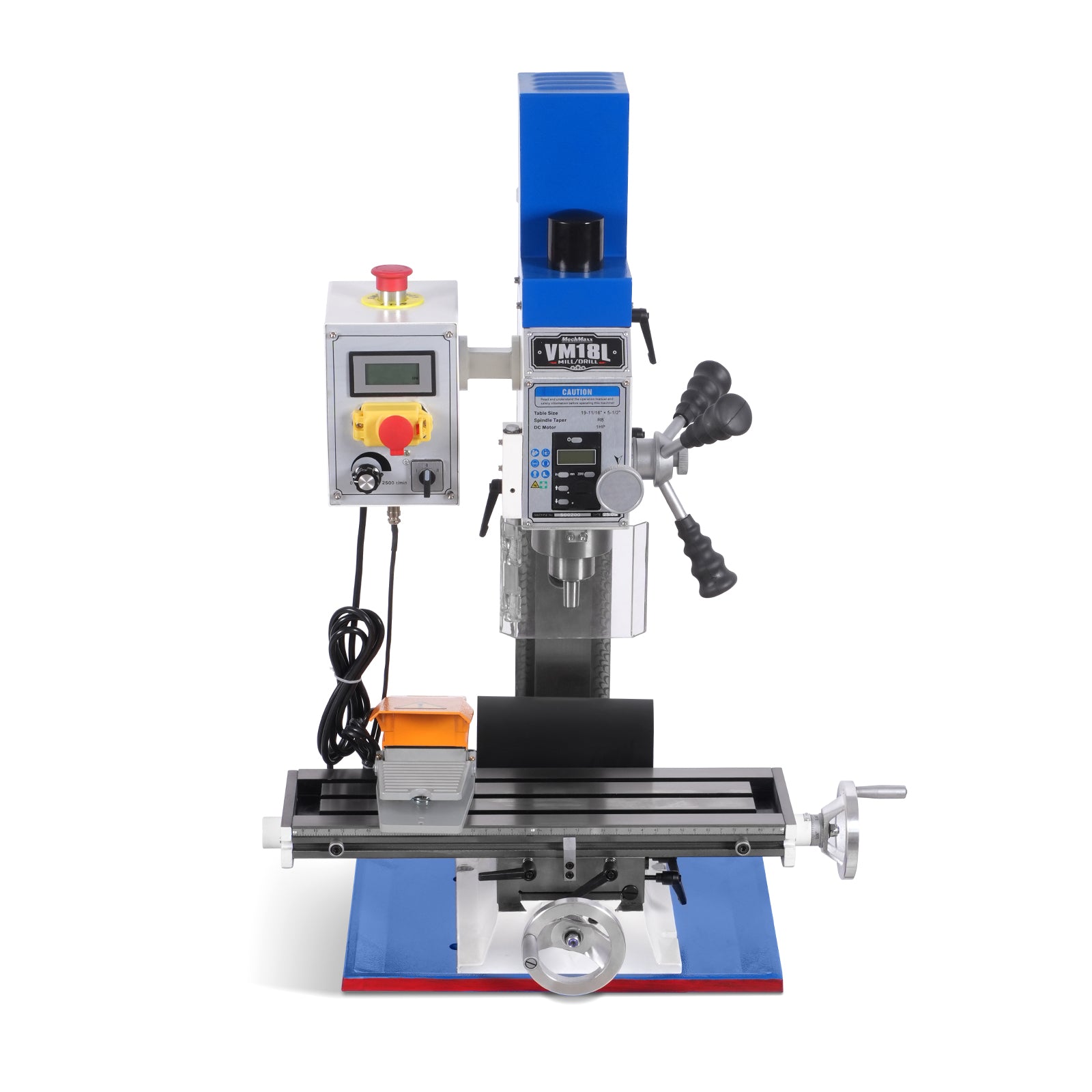 6"x20'' Benchtop Mill Drill Machine, Variable Speed, R8 Spindle, 1 HP, 110V, Brushless Motor Compact Milling Drilling Tool for Garage Shop, DIY Metalworking without Stand