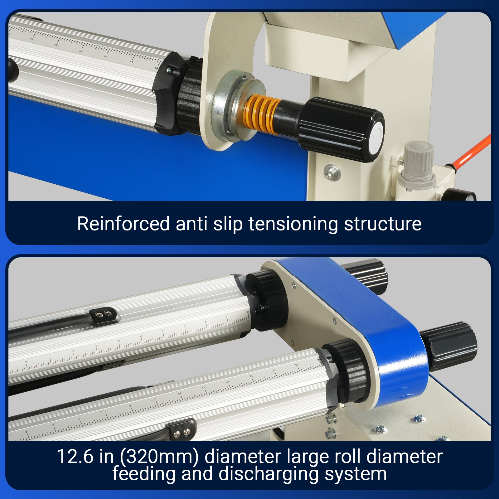 65" Wide Format Full-Auto Cold & Heat Assisted Laminator Machine with 4 Trimmers, Max Speed 40ft/min, 63" Max Width, 1.1" Max Thickness, Infrared Heating, Digital Control for Vinyl Graphics, Inkjet Prints, Posters 1700-B2