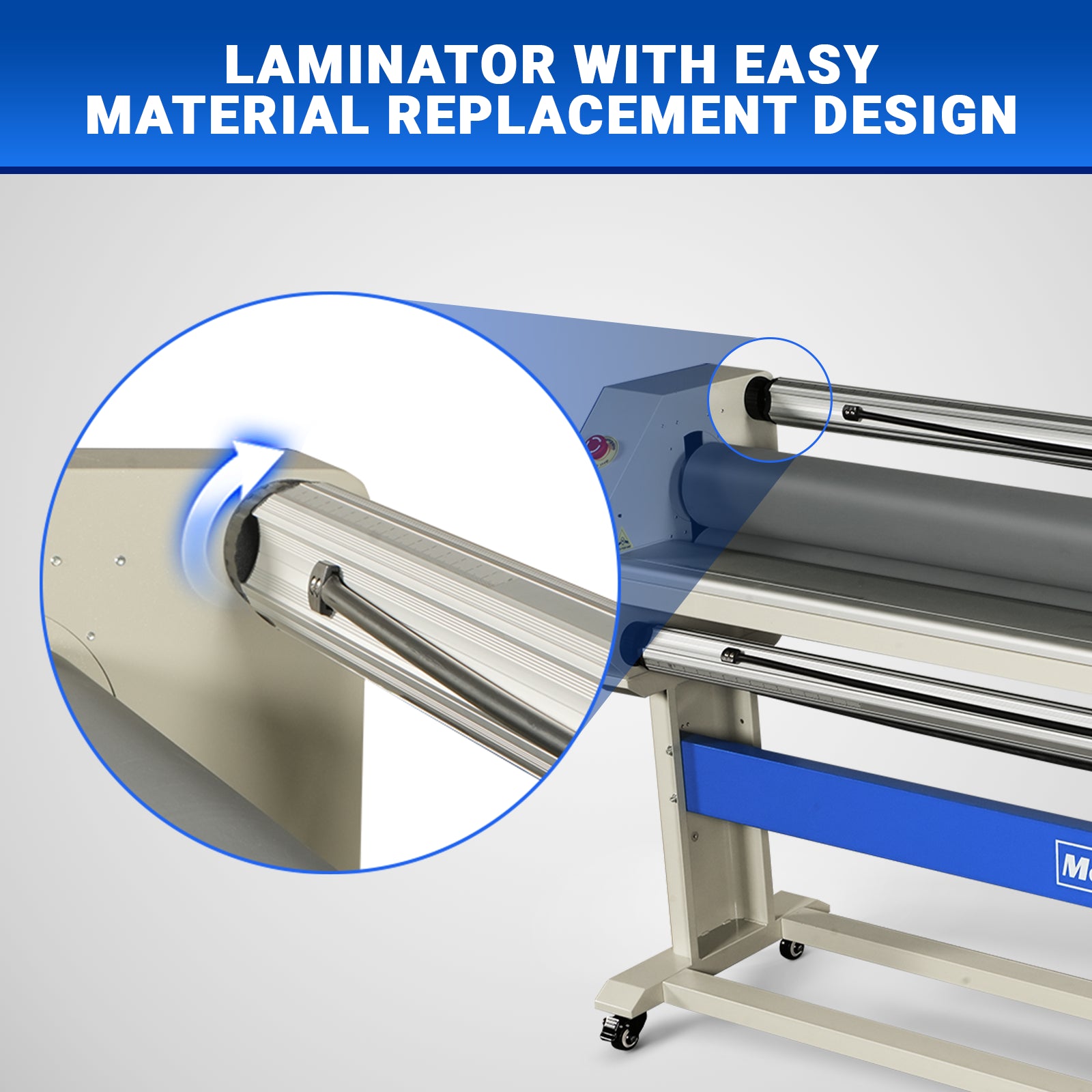 63" Wide Format Laminator Manual Cold Laminating Machine 60" Max Laminating Width,Pneumatic Roller Lift Portable Stand Included, 0.78" Max Thickness for Vinyl Graphics, Inkjet Prints, Posters-1600-C3Pro