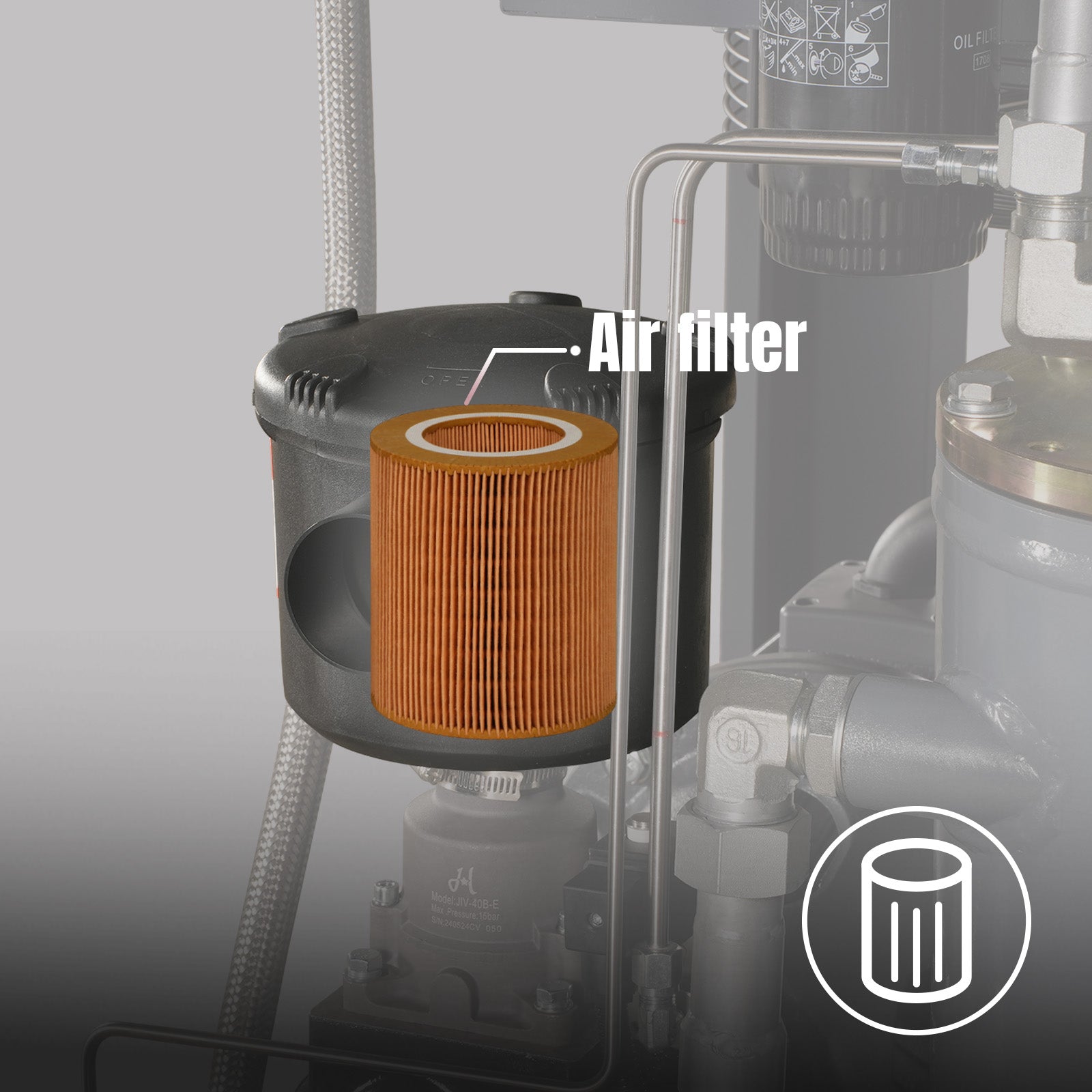 Air Filter For Air Compressor:M10AC230(SKU:300001),ML10(SKU:300009),M15AC230(SKU:300002),ML15(SKU:300010)