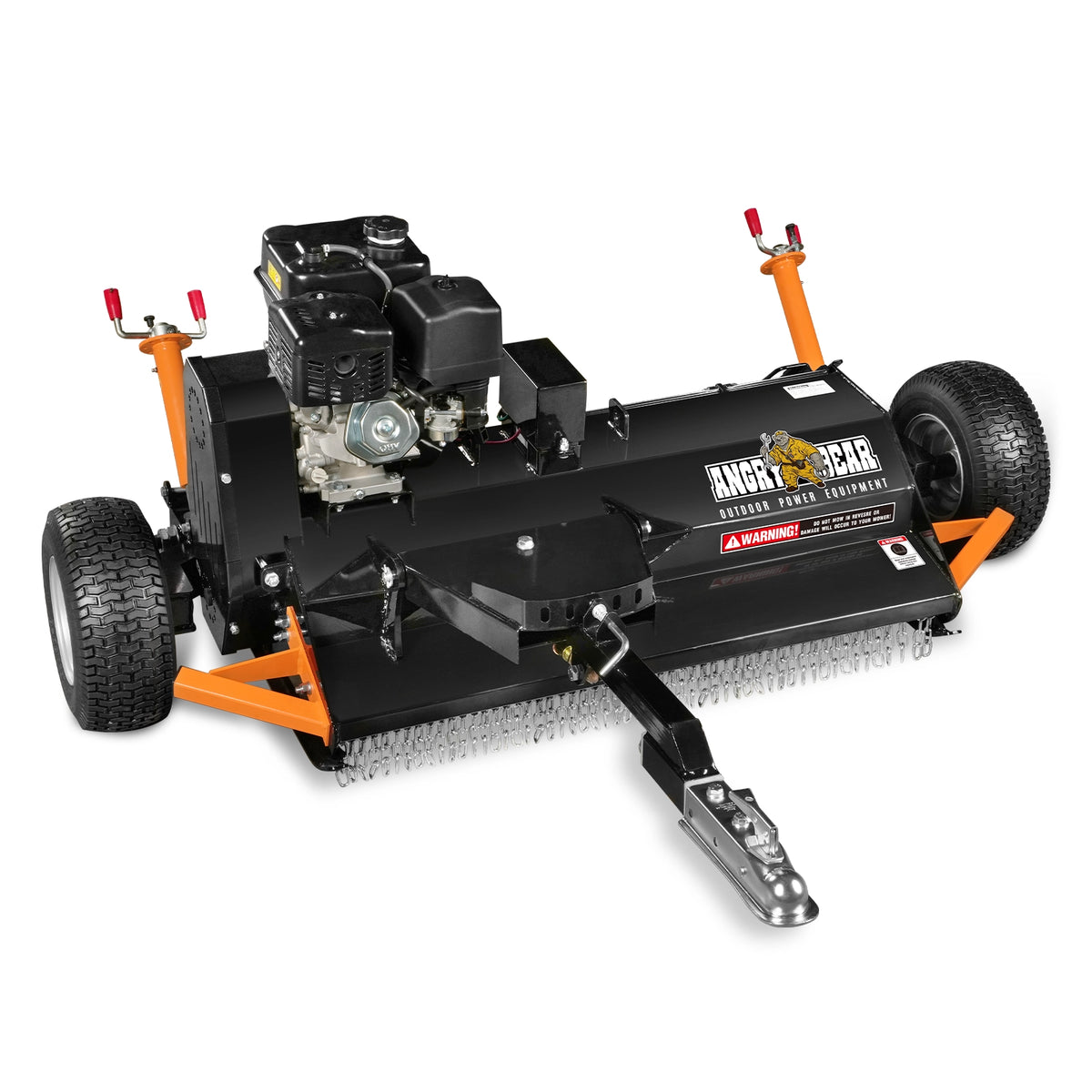 MechMaxx 48" Tow-Behind ATV Offset Flail Mower, 15HP 420cc E-start Gas Engine Powered; Adjustable Mowing Height, ATV120