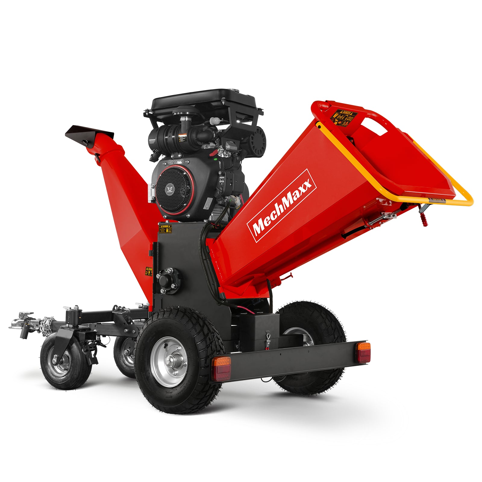 8 inch ZONSEN E-Start 1000cc 35hp Gas Powered 4 - Wheel Drum Wood Chip