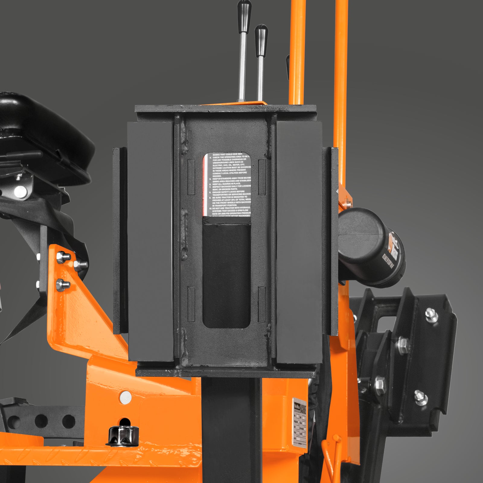 7' Tractor Backhoe Attachment with Mechanical Thumb, 12" Bucket, Self-Contained Pump, for 15-50 HP, Cat. 1 Tractor, BH660