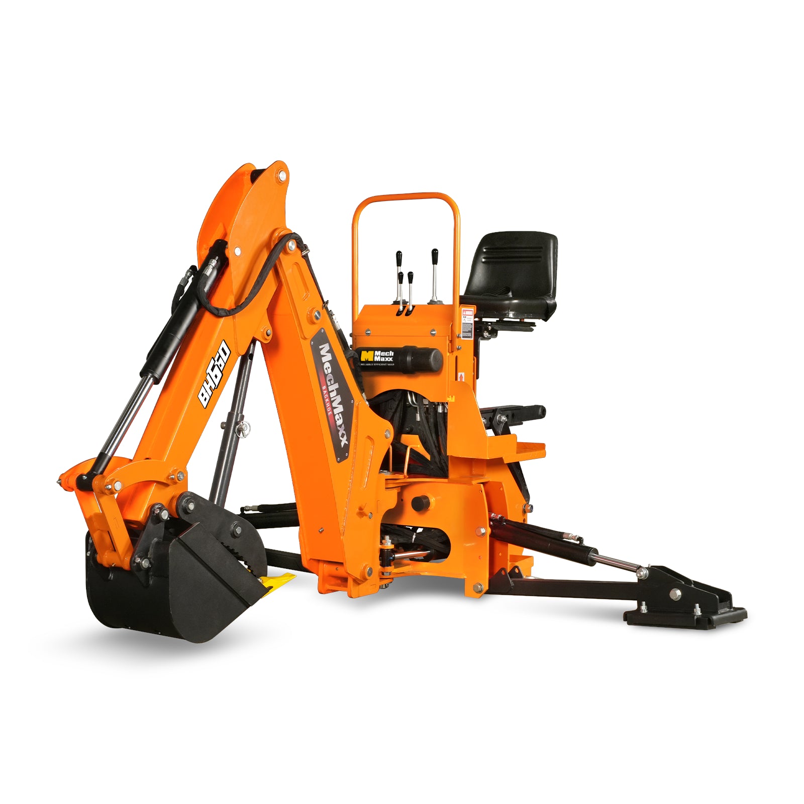 7' Tractor Backhoe Attachment with Mechanical Thumb, 12" Bucket, Self-Contained Pump, for 15-50 HP, Cat. 1 Tractor, BH660